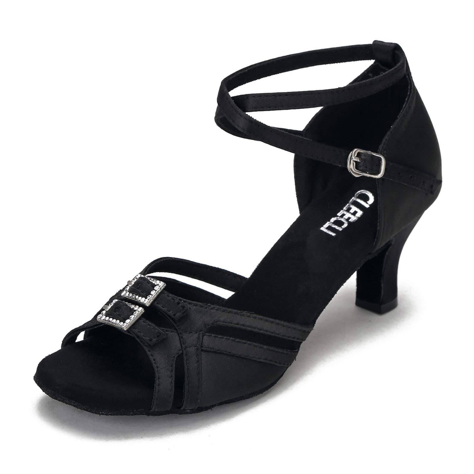 Women's Ballroom Salsa Latin Dance Shoes Adjustable Forefoot Desingn 2.5" Heel ZB11