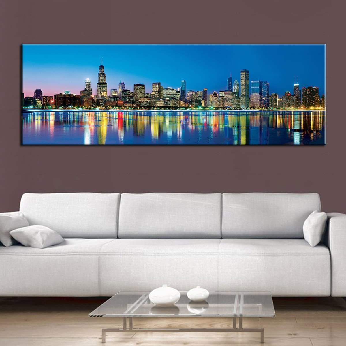 Instarry DIY 5D Diamond Painting Kits Full Drill Night City Cross Stitch Embroidery Room Decor Arts and Crafts 70.9x23.6 inch