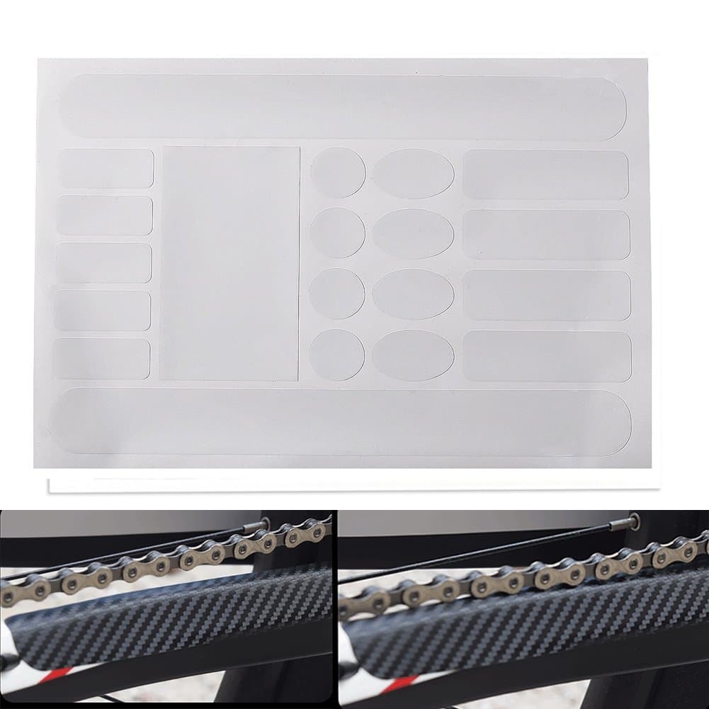 Sdreamland Chainstay Protector Bicycle Decal Stickers Chainstay For Mountain Bike Chain Protective Road Bike Folding Frame Front Fork Protective (Clear Color)