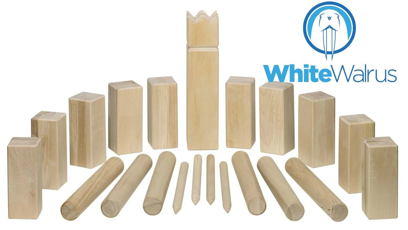 Professional Kubb Game - Official USA National Kubb Tournament Size Games - Free Carrying Case Included!