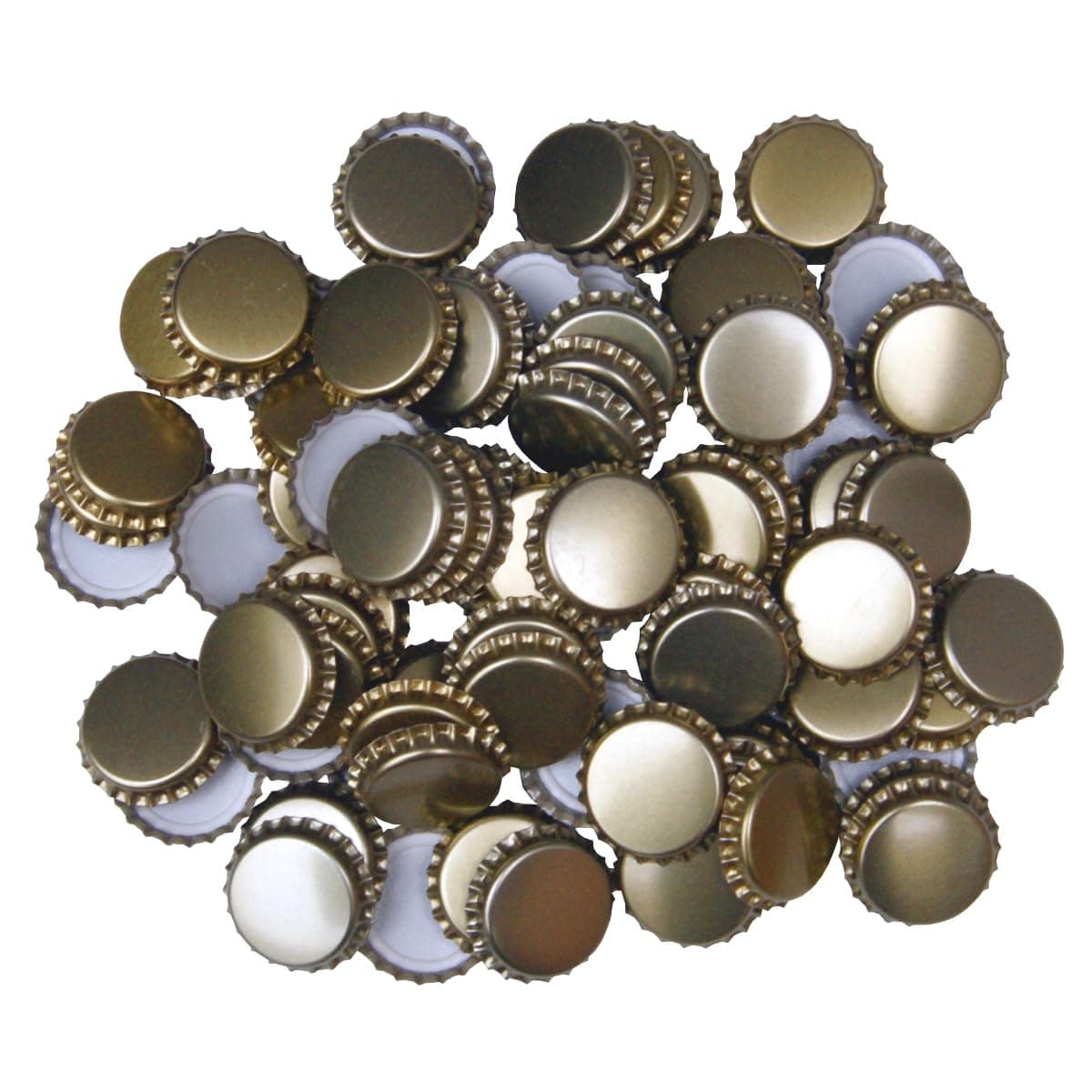 BALLIIHOO 29mm Large Crown Caps - Pack of 100 x Gold - for Champagne and Oversize Bottles