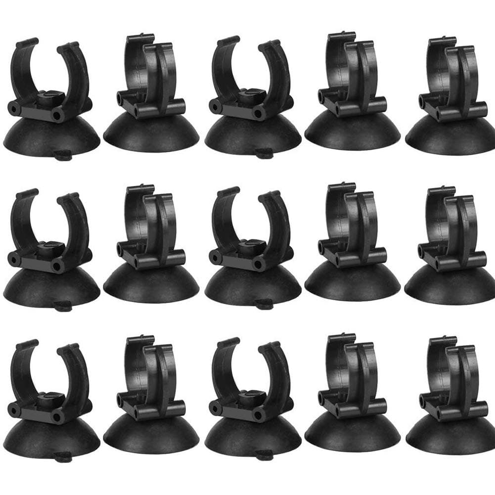 REFURBISHHOUSE Aquarium Heater Suction Cups Suckers Clips 33Mm Dia Holders Clamps For Fish Tank Accessories,15 Pack Black