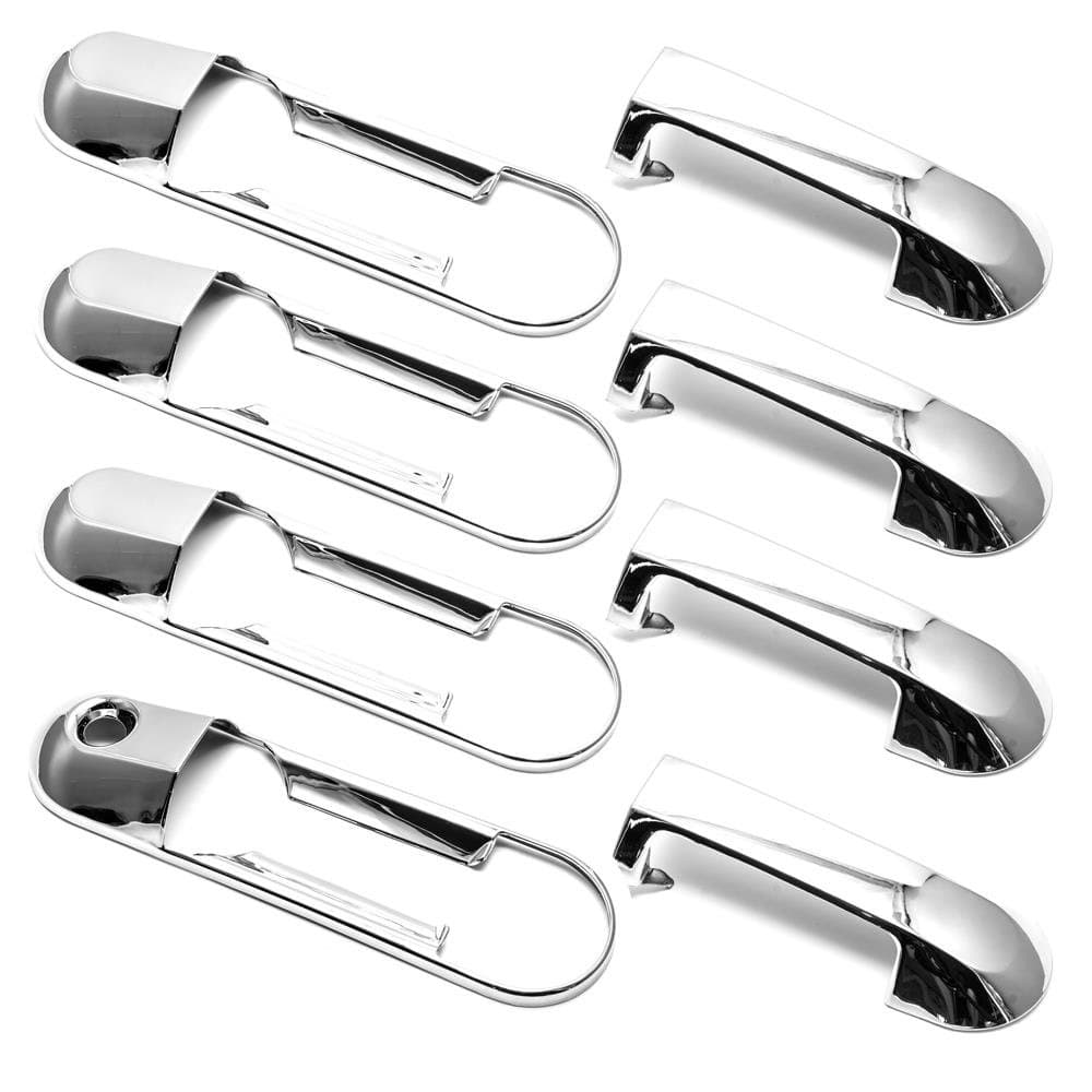 Quality Accessories Triple Chrome Plated Exterior Door Handle Covers Overlays with Bezels Compatible with Ford Explorer/Explorer Sport Trac/Lincoln Aviator/Mercury Mountaineer
