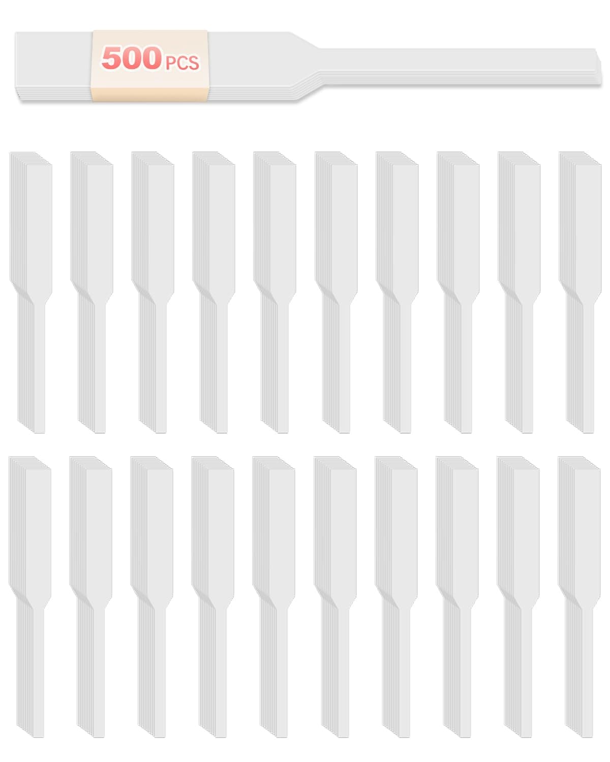 500 Pieces Perfume Tester Strips, Disposable Fragrance Test Strips, Pure White and Strong Absorbent, Fragrance Blotter Strips, Scent Strips, for Fragrances Essential Oils Spice