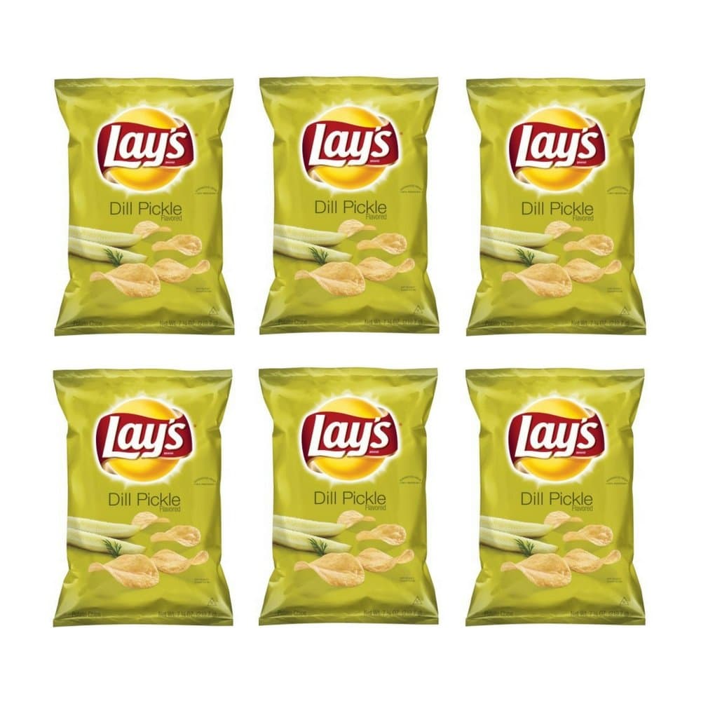 Lay's Dill Pickle Potato Chips 7.75oz Bag (Pack of 6)