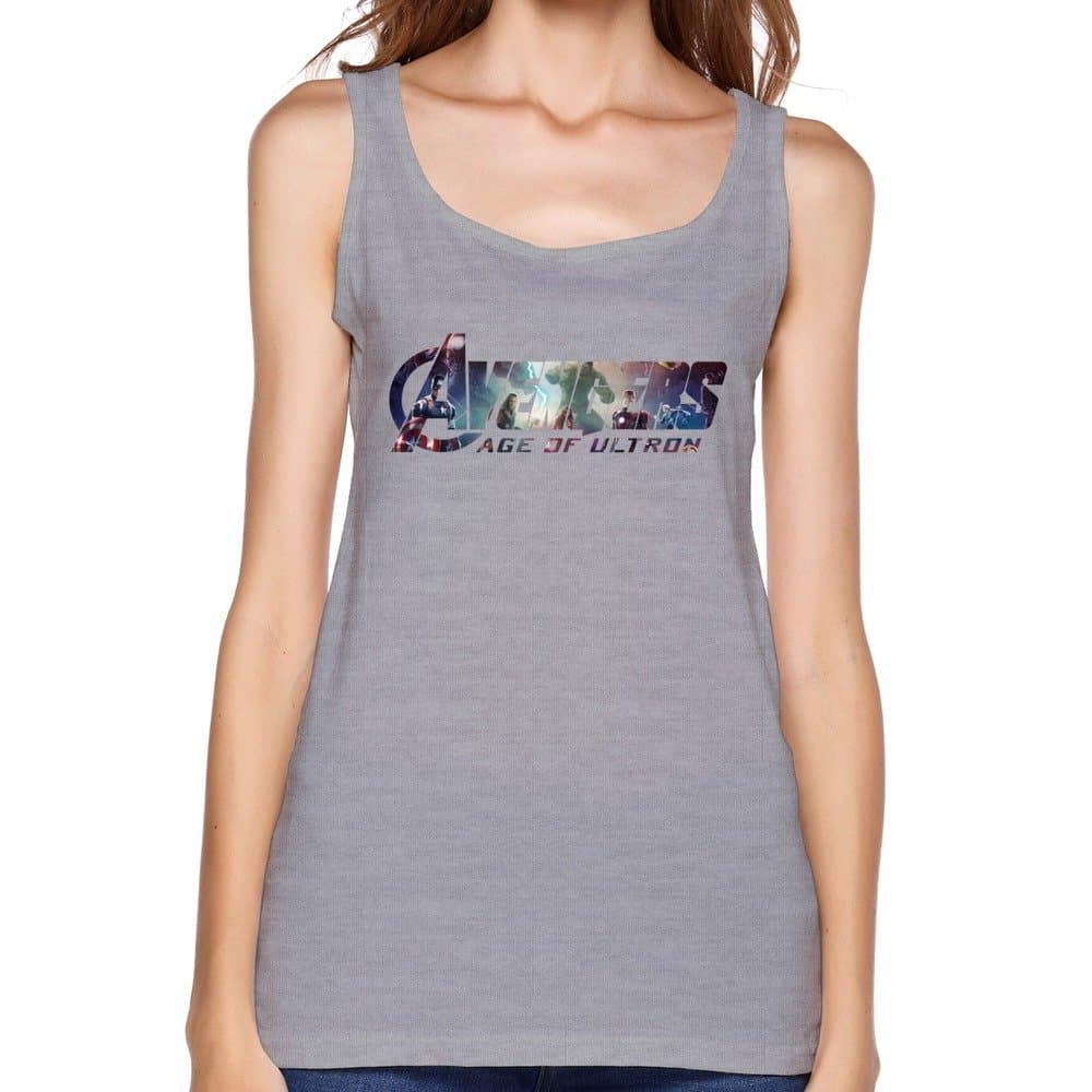 JOWEN Women's Avengers Logo Tank Top Small Gray