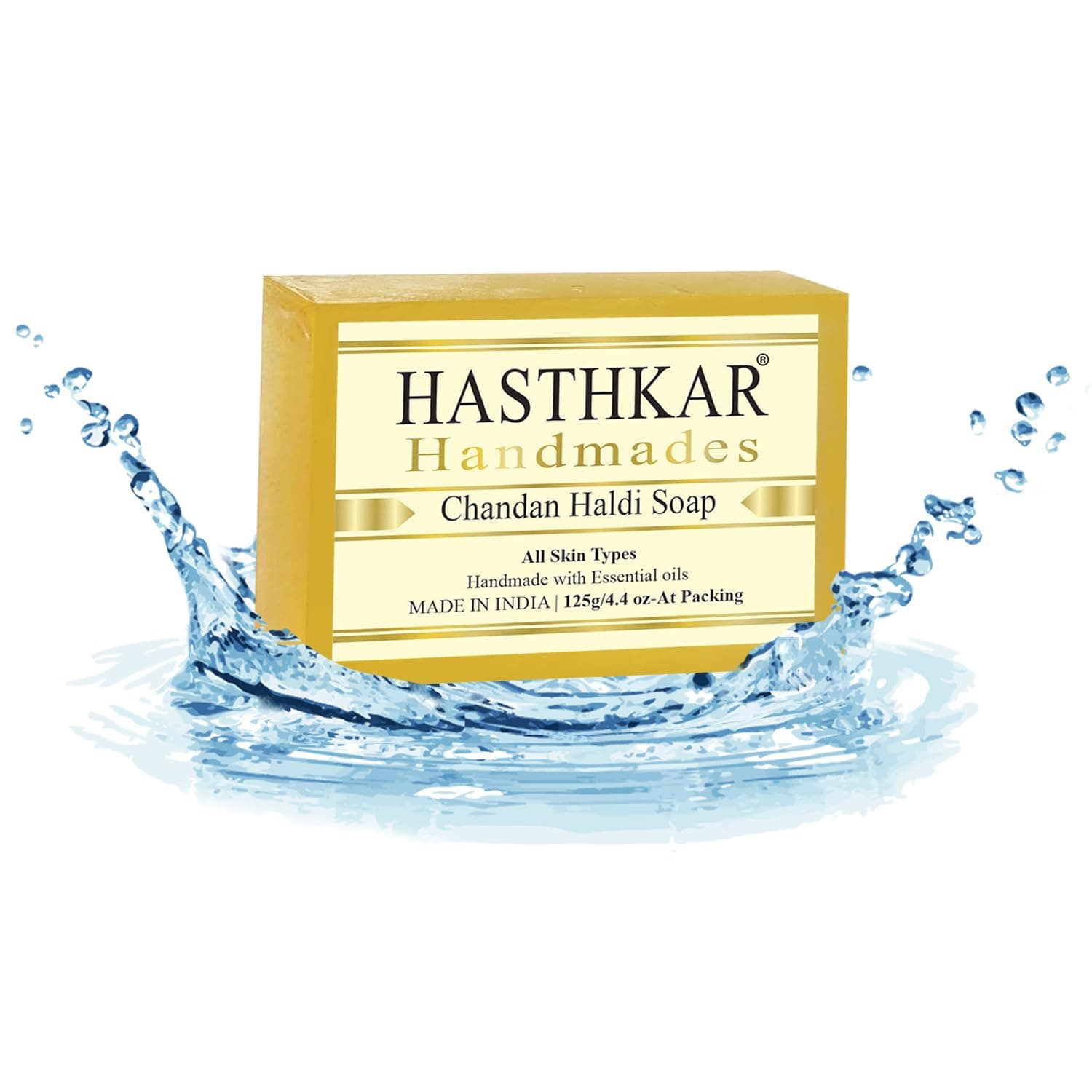 byPureNaturals Hasthkar Handmades Premium Chandan Haldi Handmade Soap 125gm