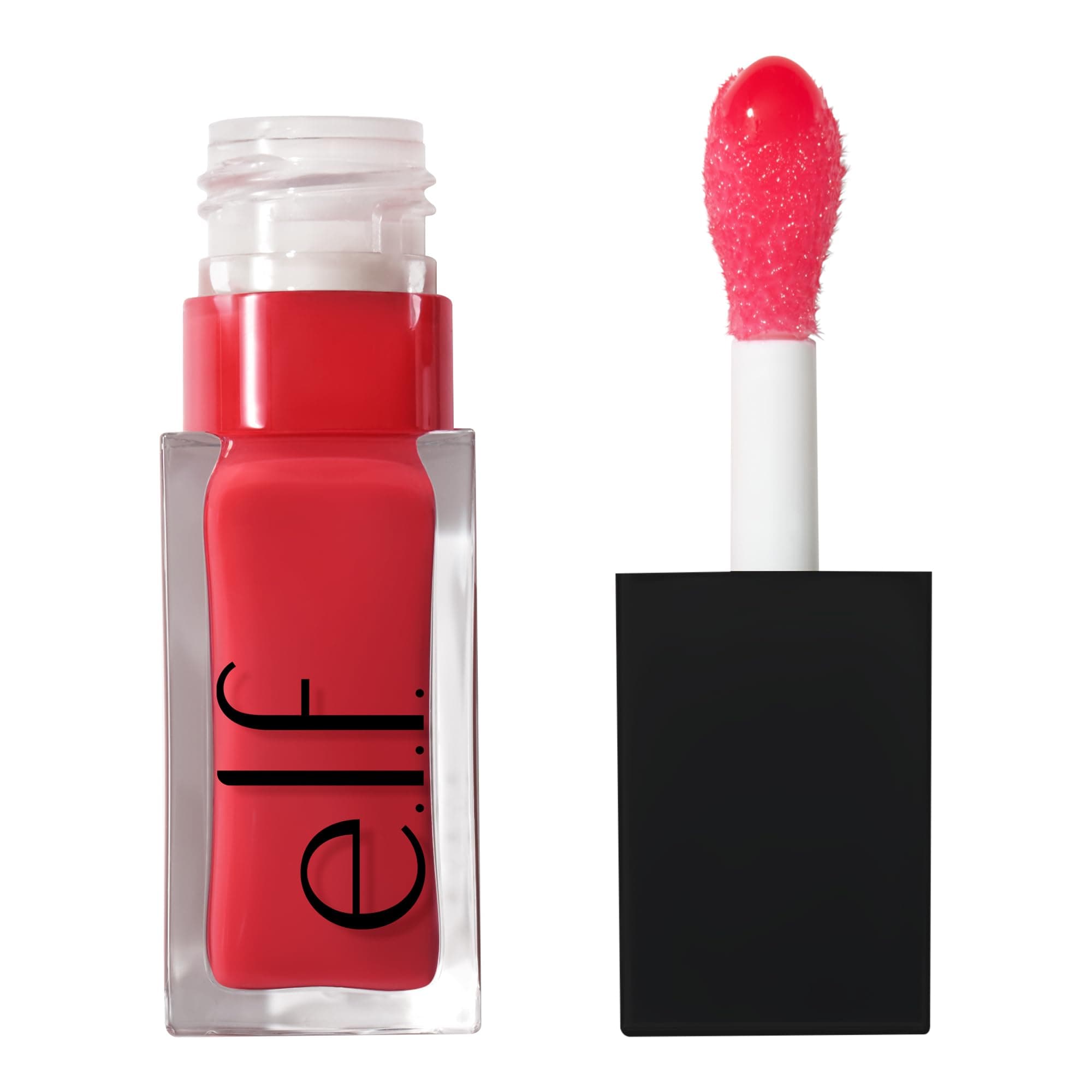 e.l.f. Glow Reviver Lip Oil, Nourishing Tinted Lip Oil For A High-Shine Finish, Infused With Jojoba Oil, Vegan & Cruelty-Free, Red Delicious