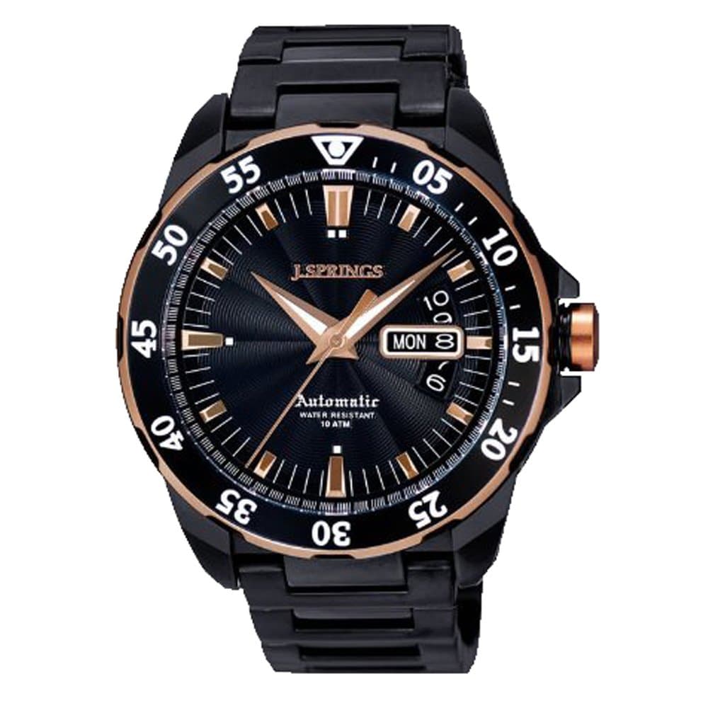 Automatic Sports Men's Watch with Black Band