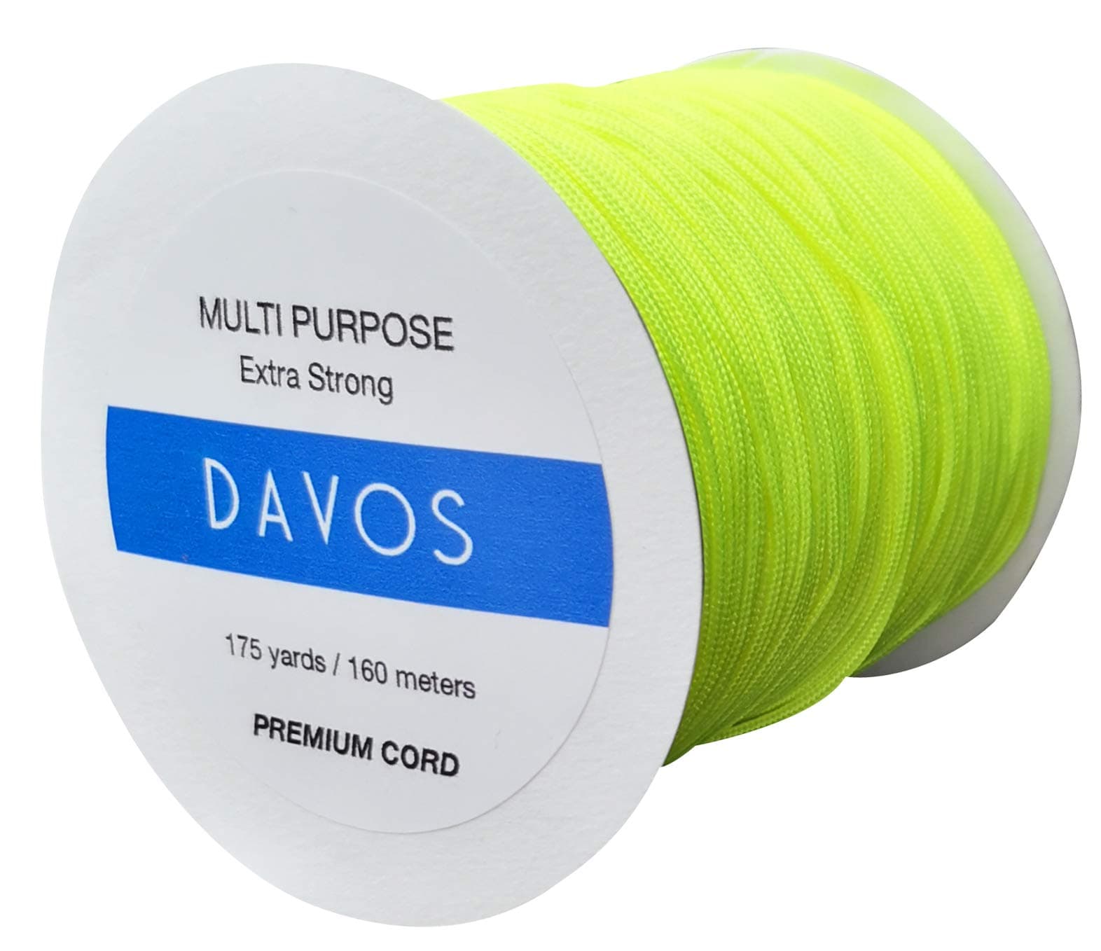 Neon Yellow Nylon Braided Cord Thread 1.5mm x 175 Yards for Jewelry Making String Beading Shamballa Necklaces Bracelets Lift Shade Cord Window Blind Arts Crafts DIY Extra Strong