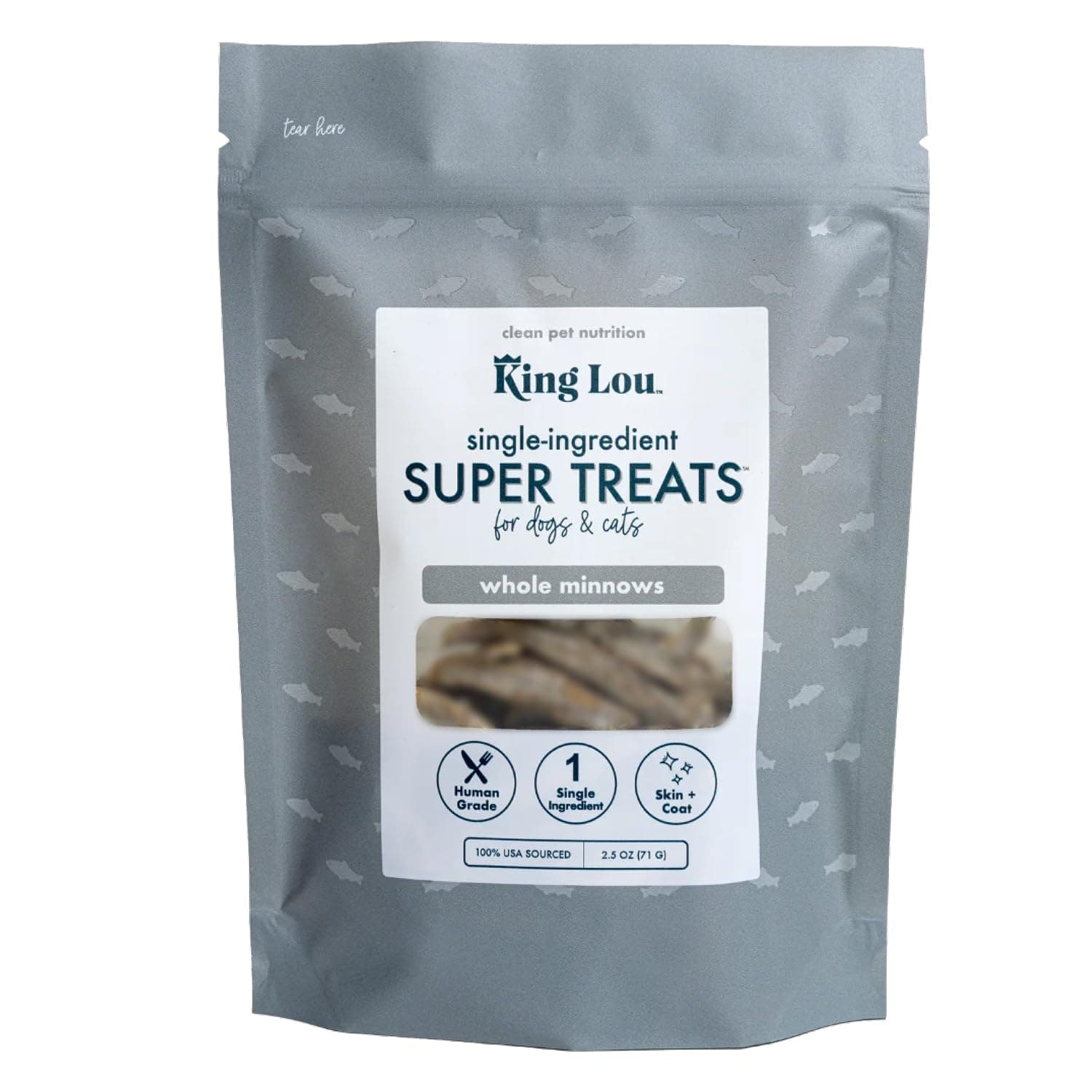 Pets - Whole Minnows for Cats and Dogs - Freeze Dried Minnows - USA-Made Freeze Dried Dog Treats and Cat Treats - Omega Rich for Skin and Coat Health - 1 lb Prior to Freeze-Drying