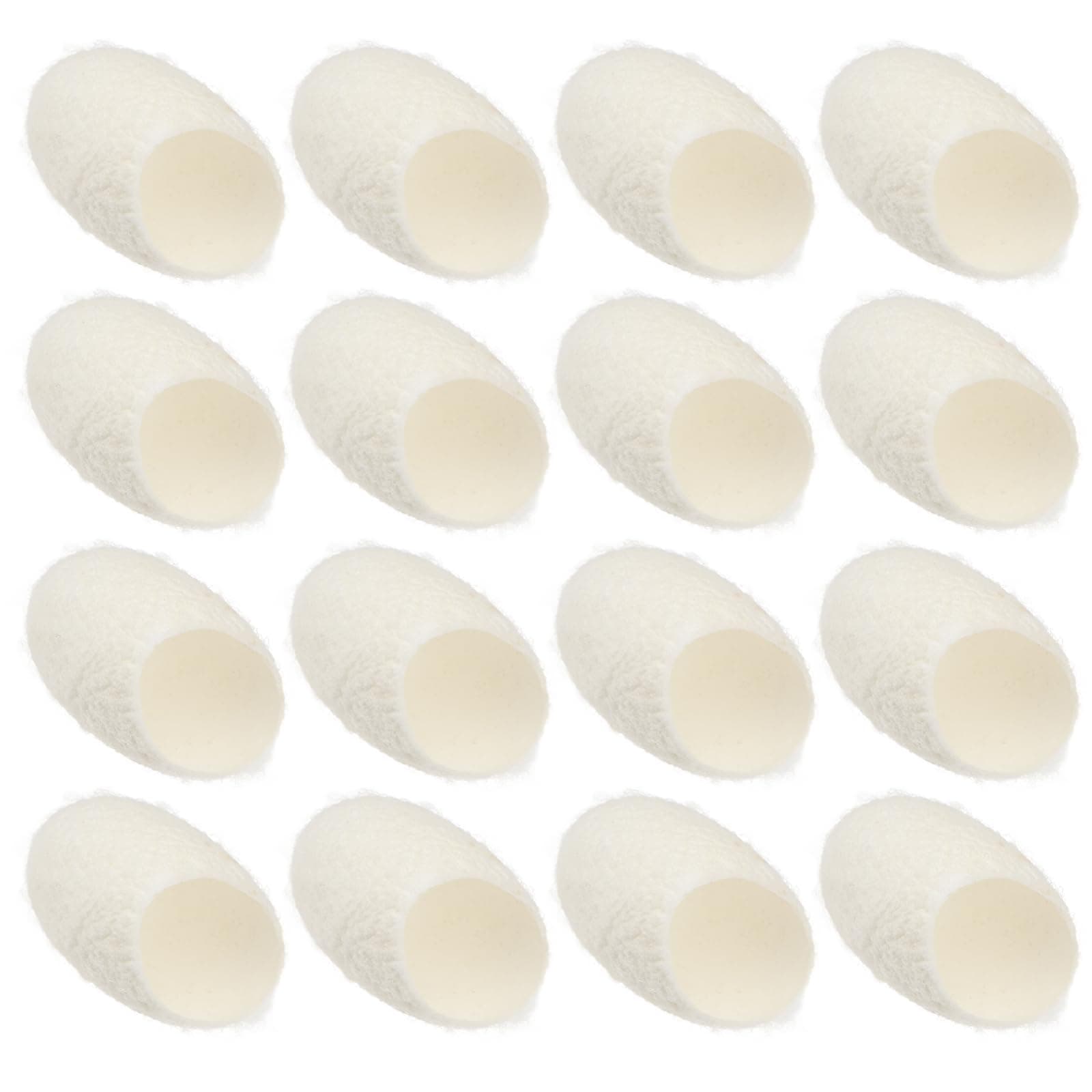 Minkissy 100 Pcs Unhatched Silkworm Cocoons Natural Silkworm Cocoons Silkworm Cocoons Face Silk Ball Cocoons Natural Silk Cocoons Peeling Silkworm Balls for Facial Care