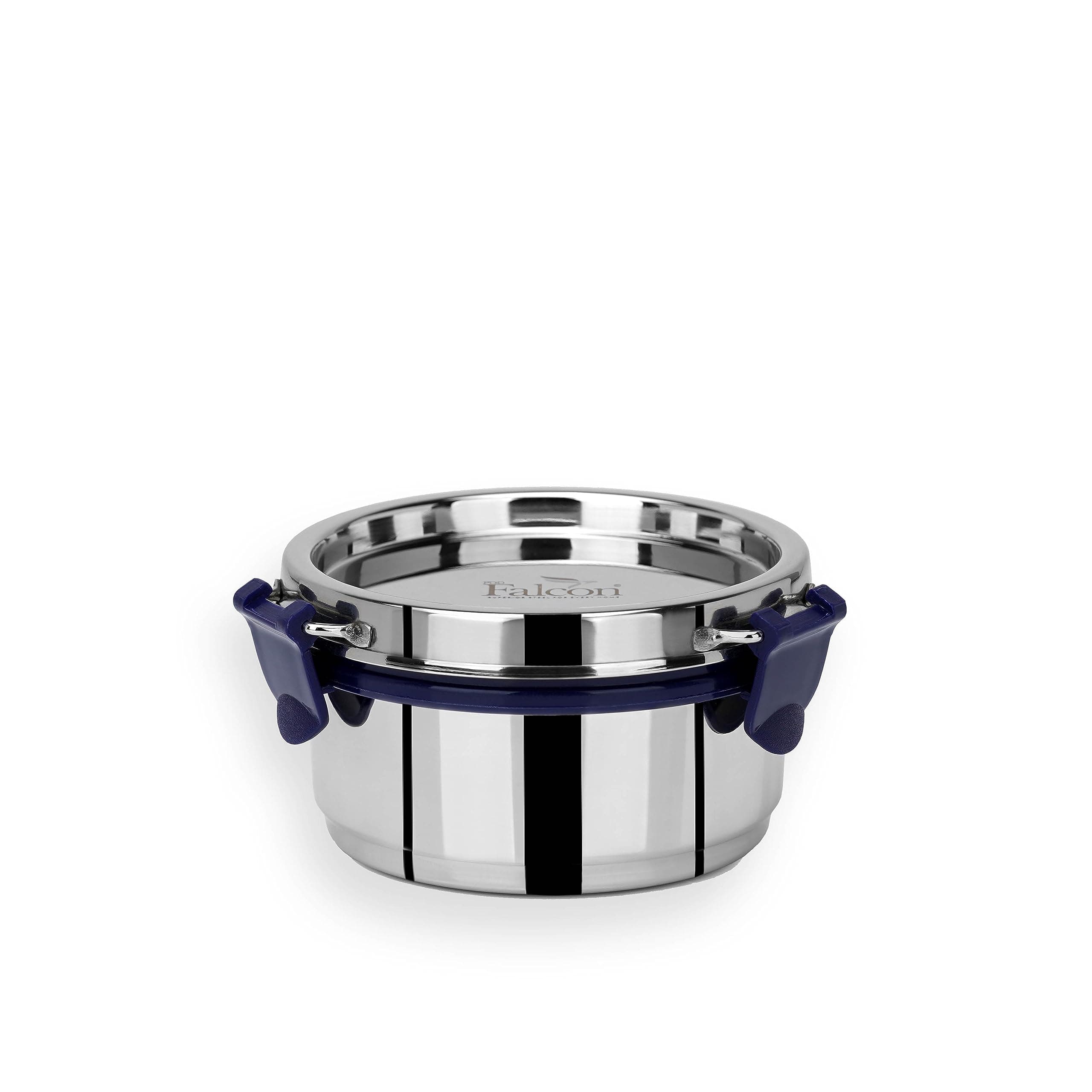 PDDFALCON Food Grade Certified Stainless Steel Eco Nxt Airtight Storage Container with extra clamp, Blue (300ml)