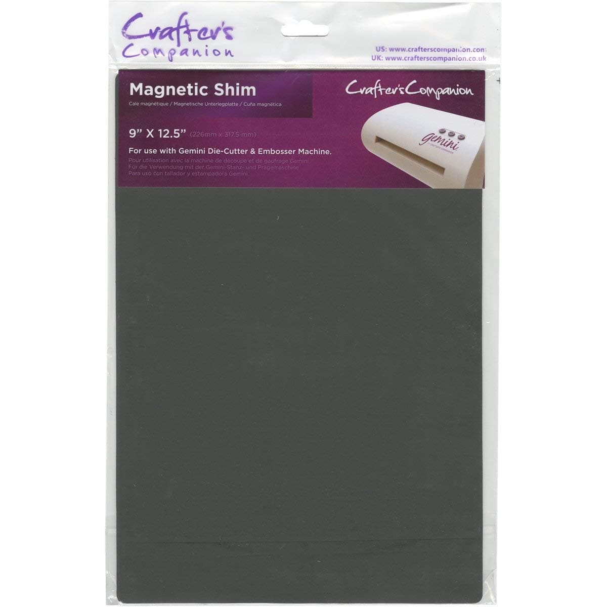 Crafter's Companion Gemini Accessories-Magnetic Shim (2pk), Black, 36 x 23.4 x 0.2 cm