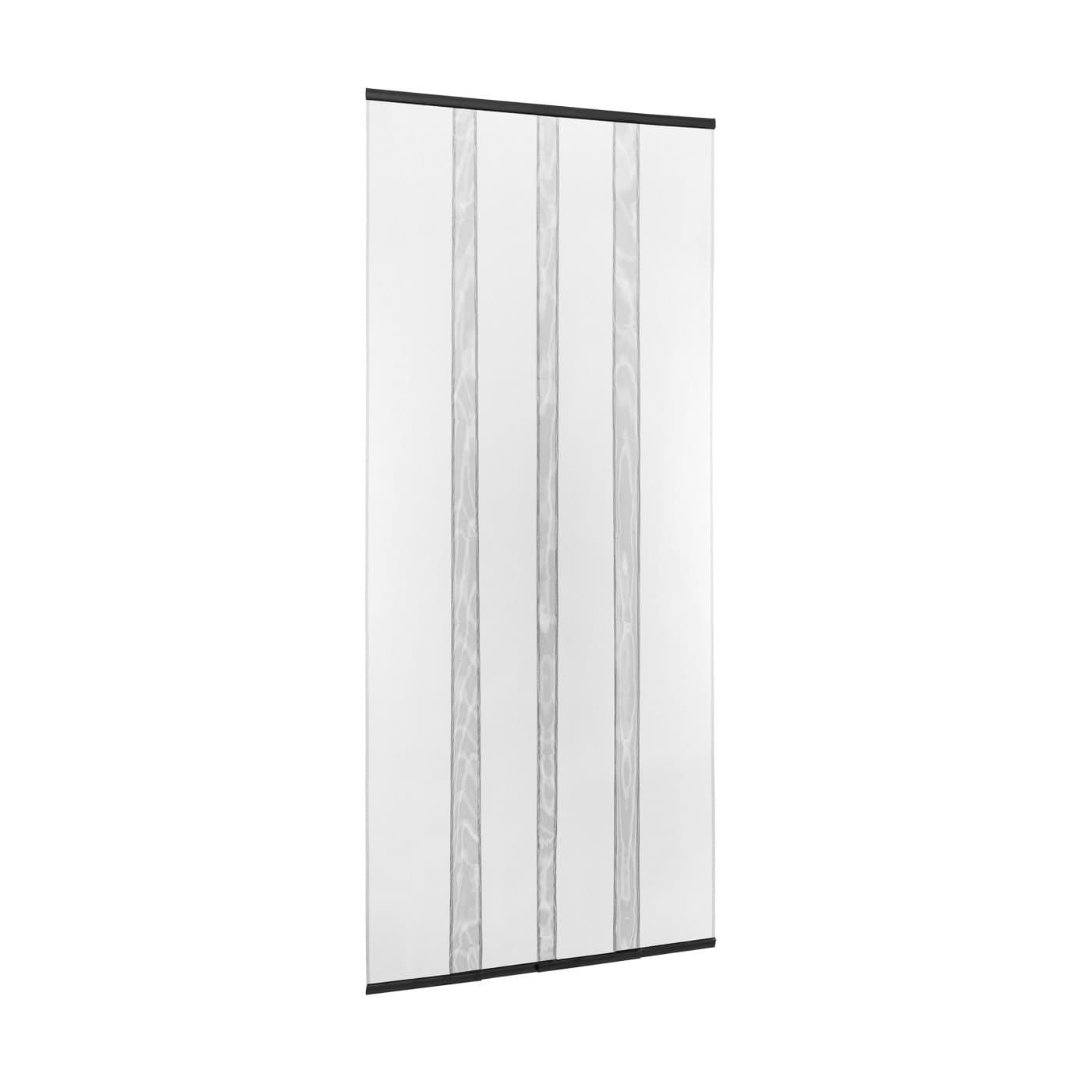 Vertical Louvre Door Curtain Black Insect/Fly Screen 100 x 210 cm