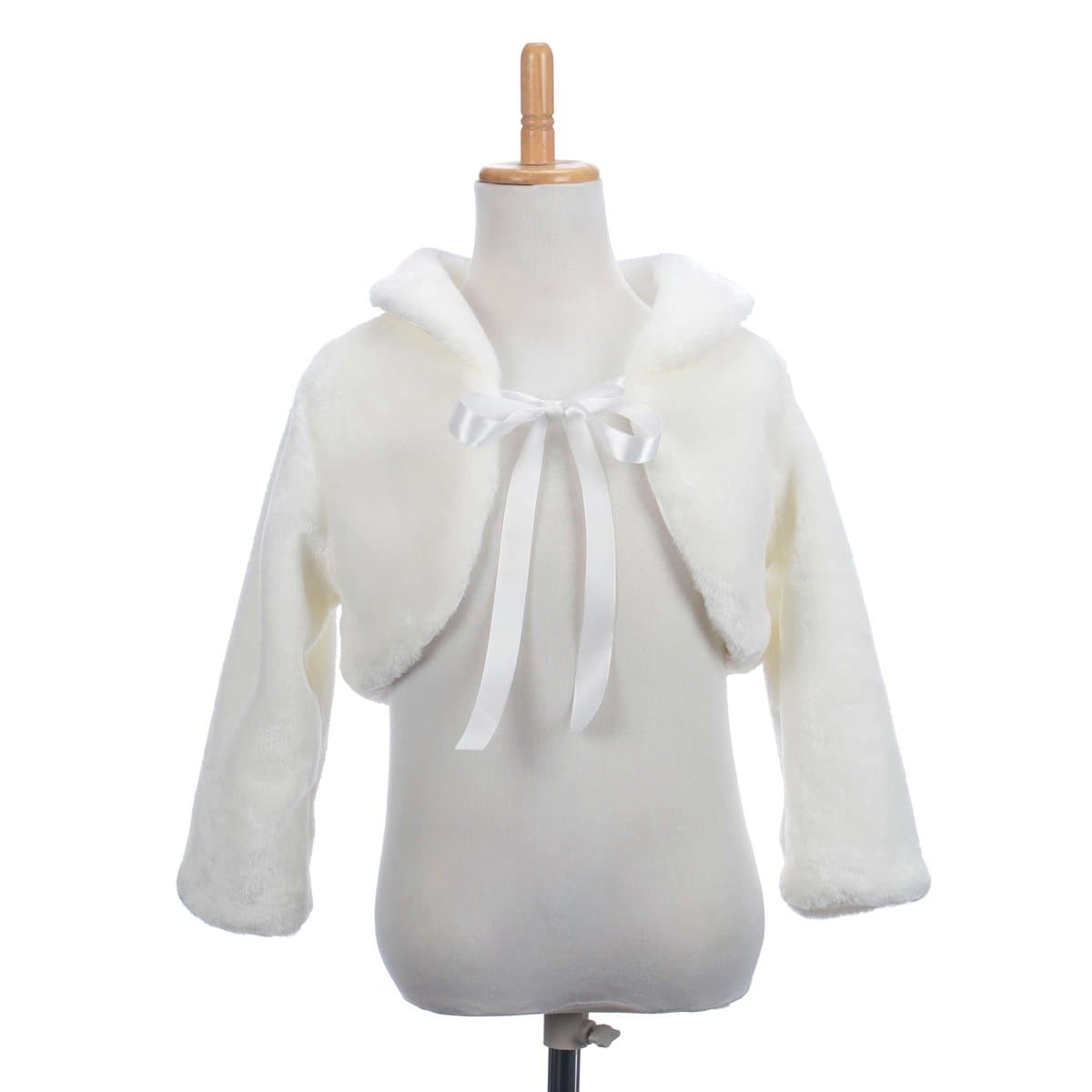 Topwedding Flower Girl Wrap Wedding Party Faux Fur Coat/Jacket Ivory for KID, S