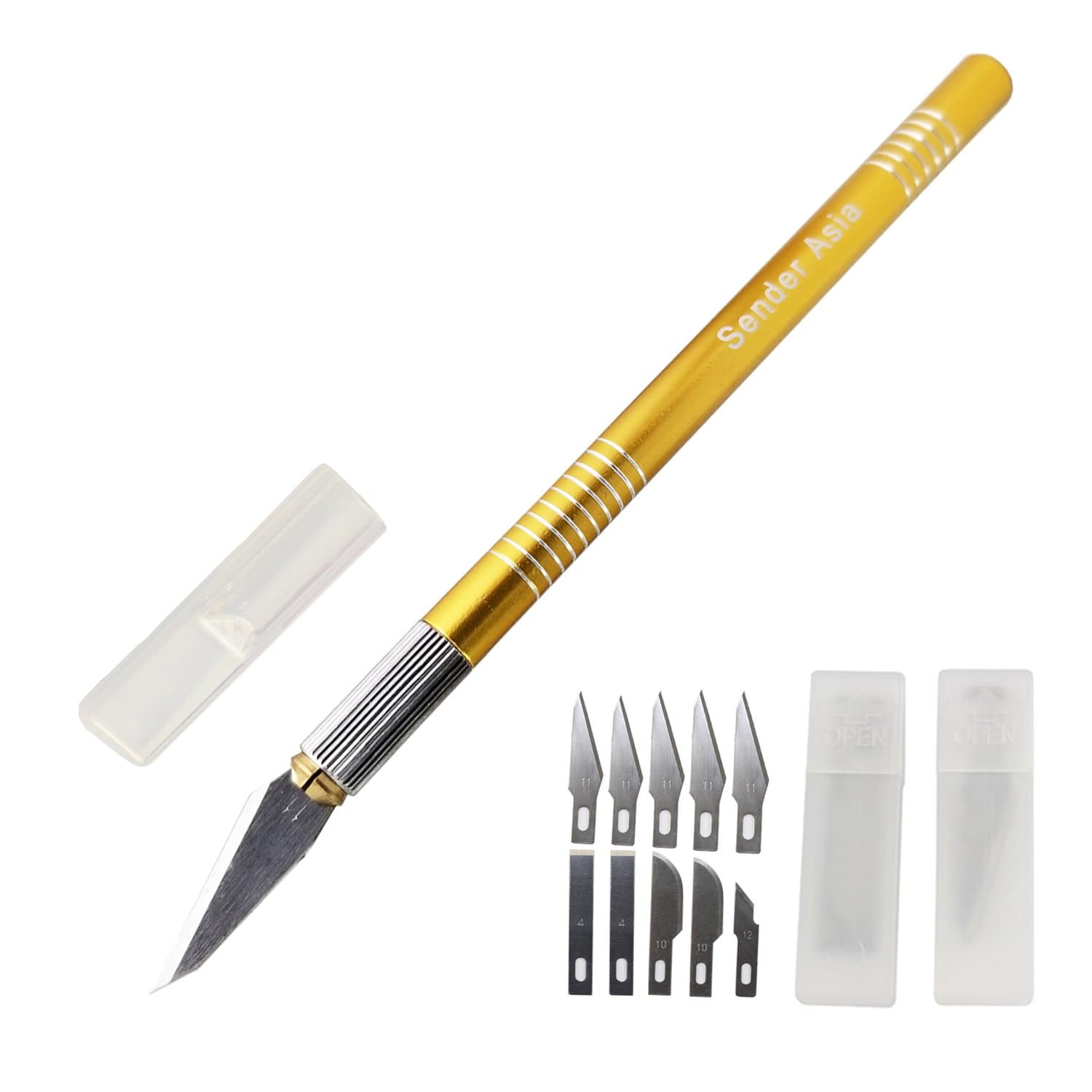 Multi-Purpose Utility Craft Knife,Art working Carving Tool Knife Contains 10 Extra blades