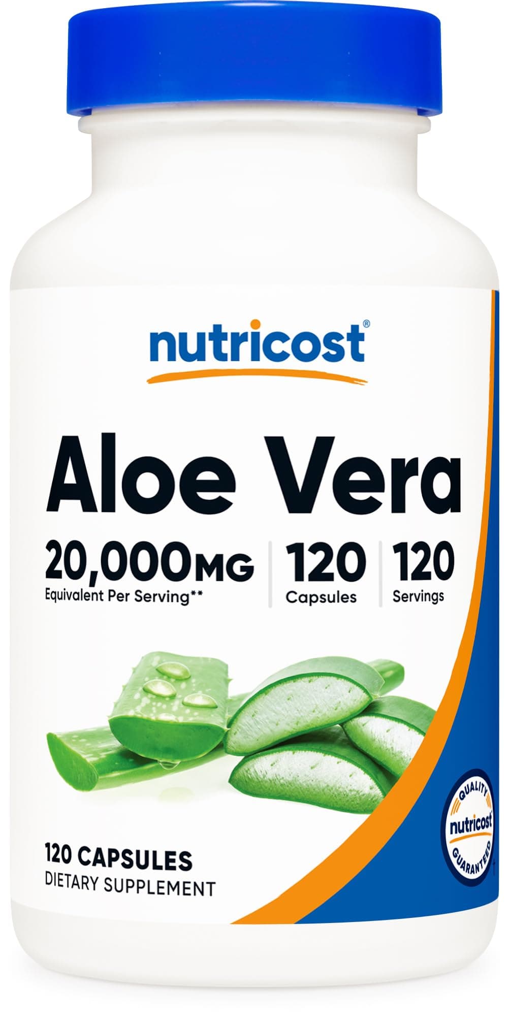 Nutricost Aloe Vera 20,000mg, 120 Capsules - Gluten Free, Non-GMO, Vegetarian Friendly (100mg of 200:1 Extract)