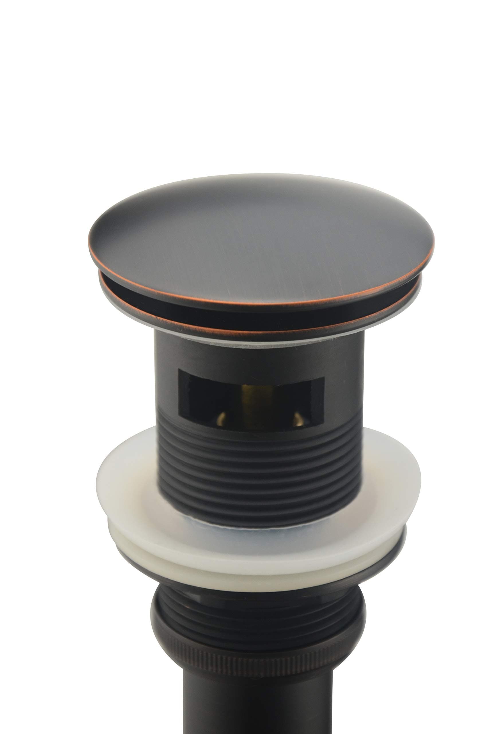 Purelux Bathroom Faucet Vessel or Vanity Sink Spring Pop Up Drain Stopper with Overflow, Oil Rubbed Bronze, Fits 1-3/4" Drain Hole