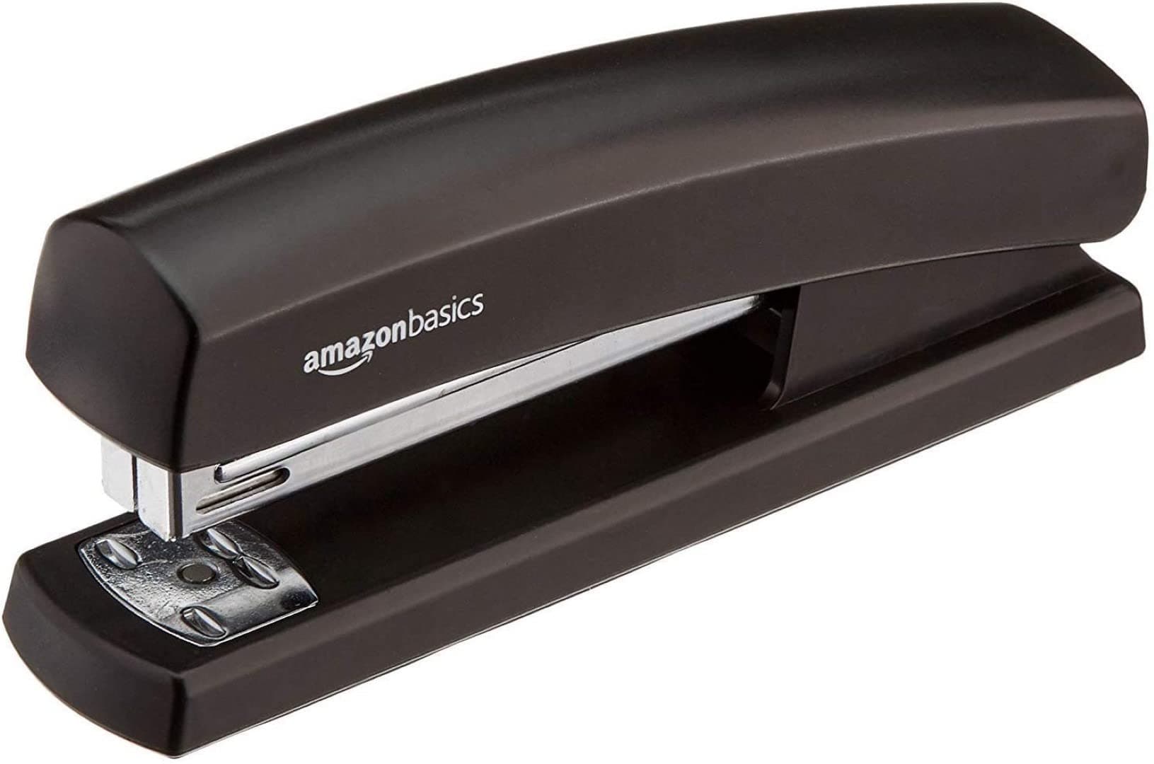 Amazon Basics Stapler with 1000 Staples, 10 Sheet Capacity, Anti-Slip Rubber Base, Home, Office, Black