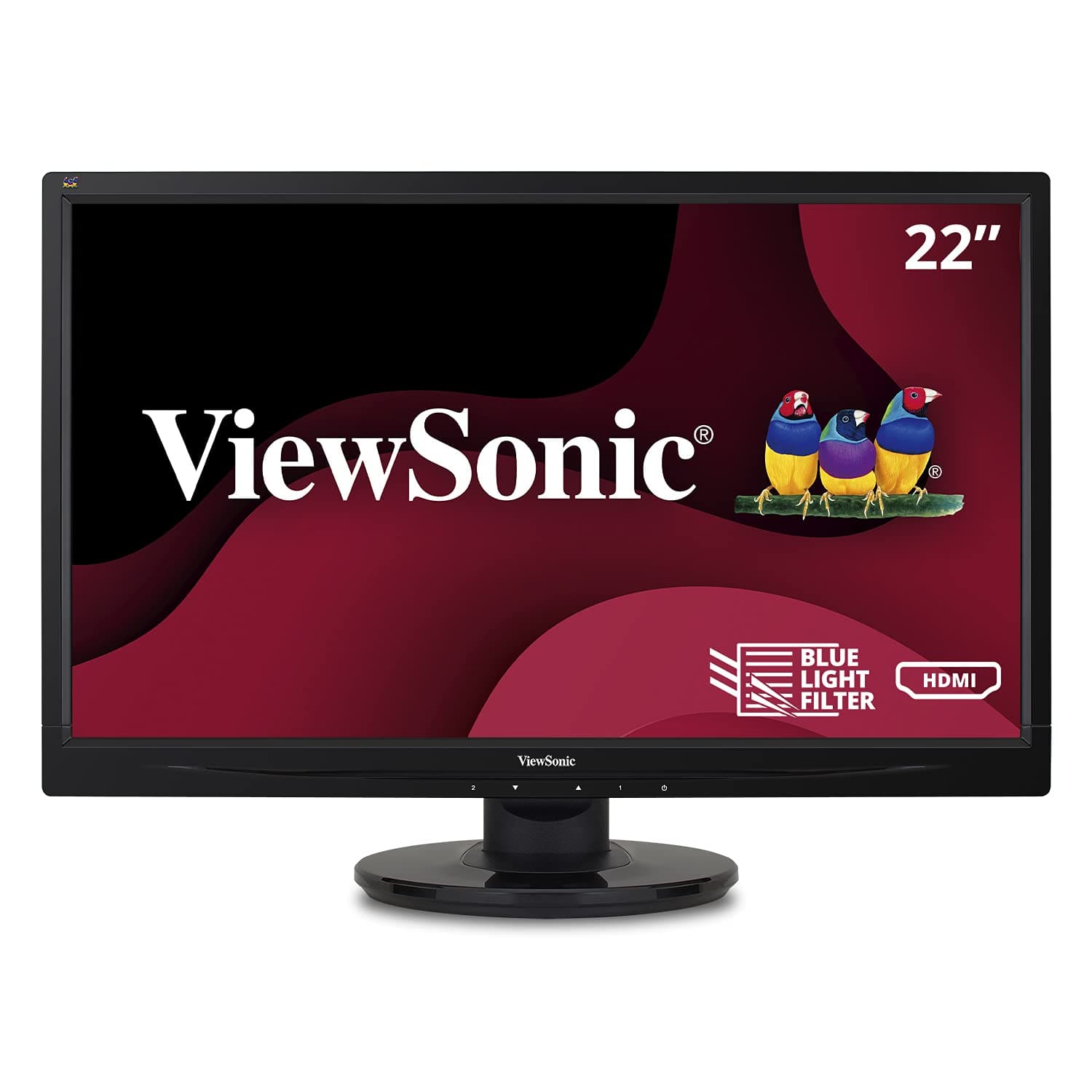 VA2246MH-LED 22 Inch Full HD 1080p LED Monitor with HDMI and VGA Inputs for Home and Office, Black