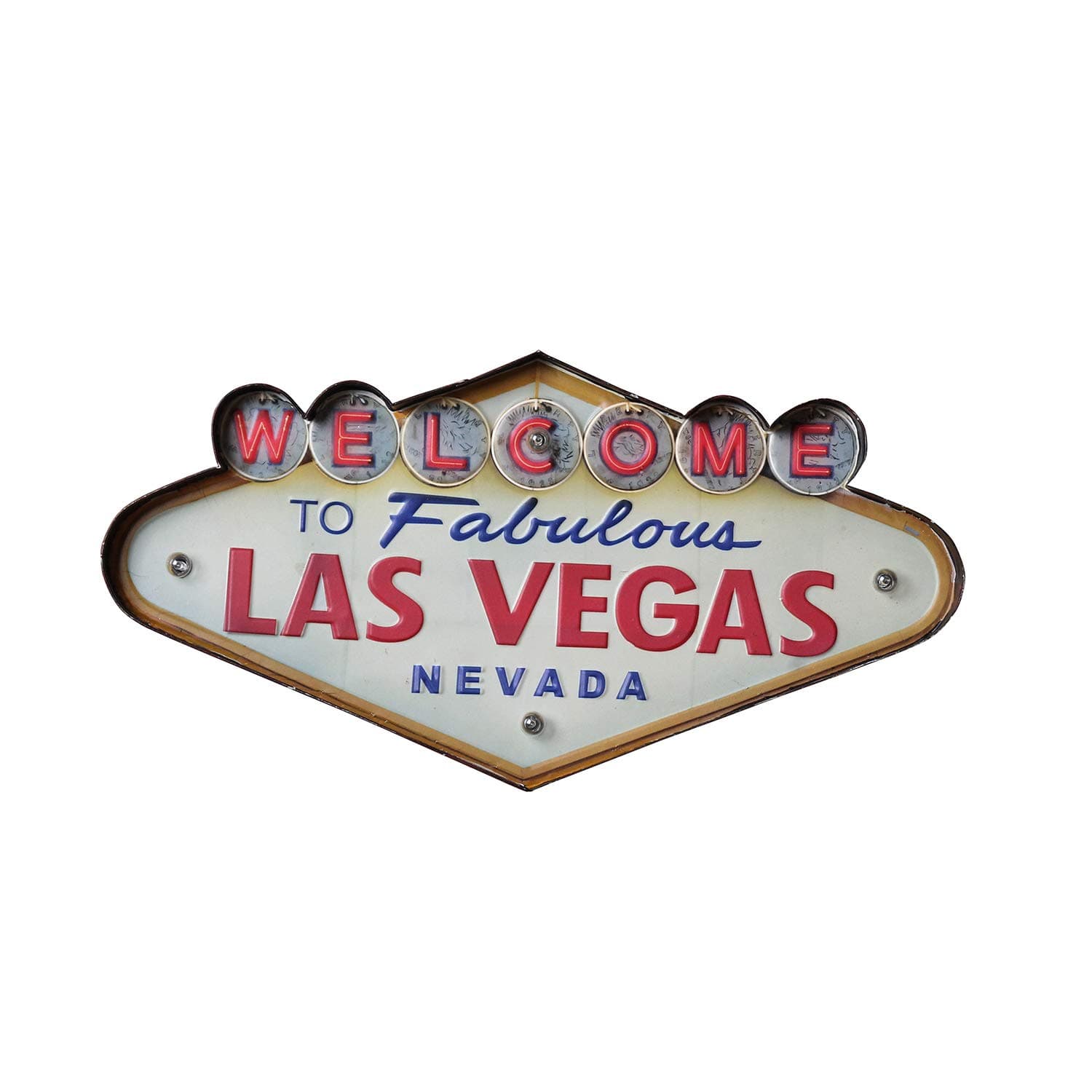 Metal LED Sign Decorative Bar LED Metal Wall Light Sign (LAS VEGAS)