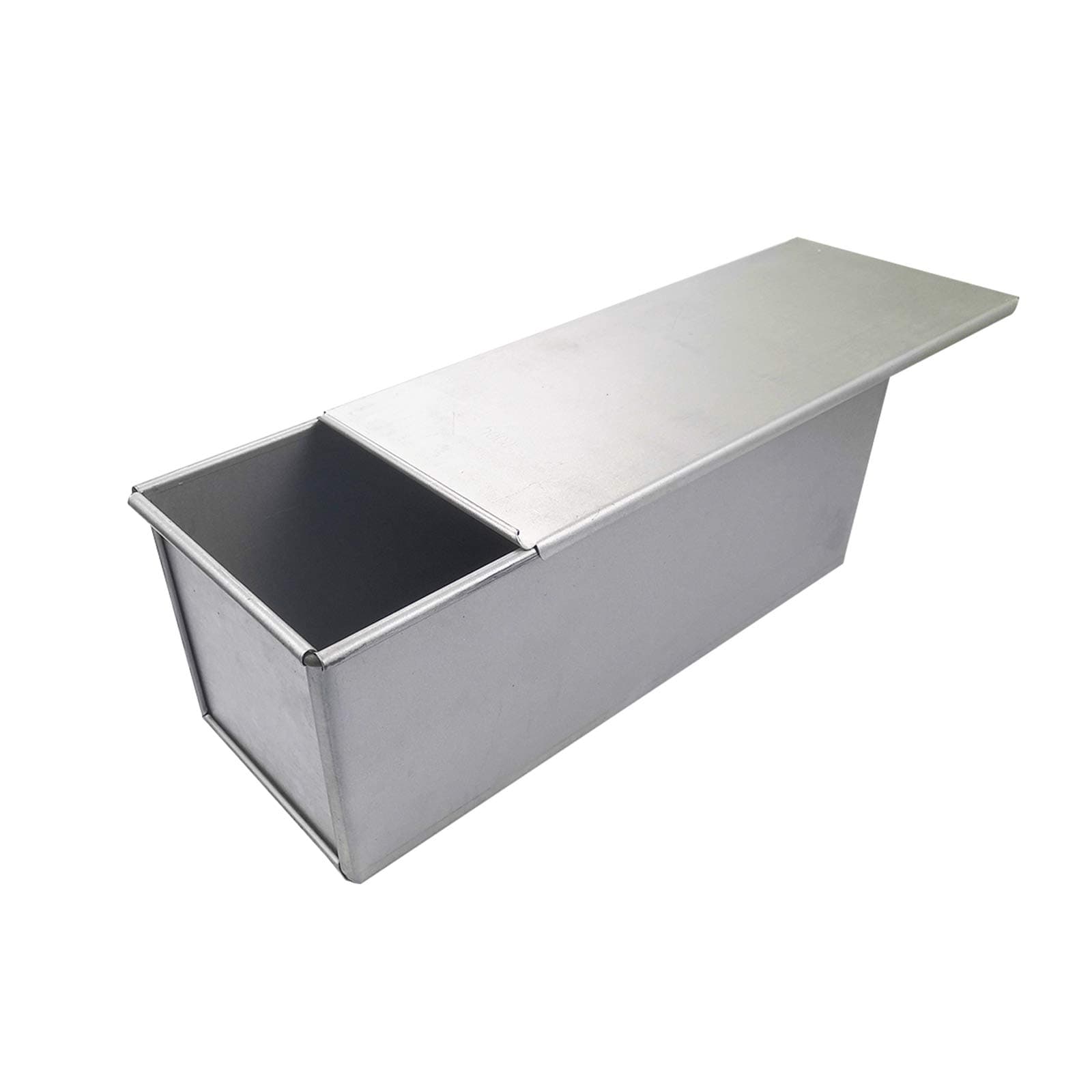 Pullman Loaf Pan with Lid Aluminumed Steel Pullman Loaf Pan Commercial Grade Non Stick Bread Pan with Lid (13x4.3x4.8in)