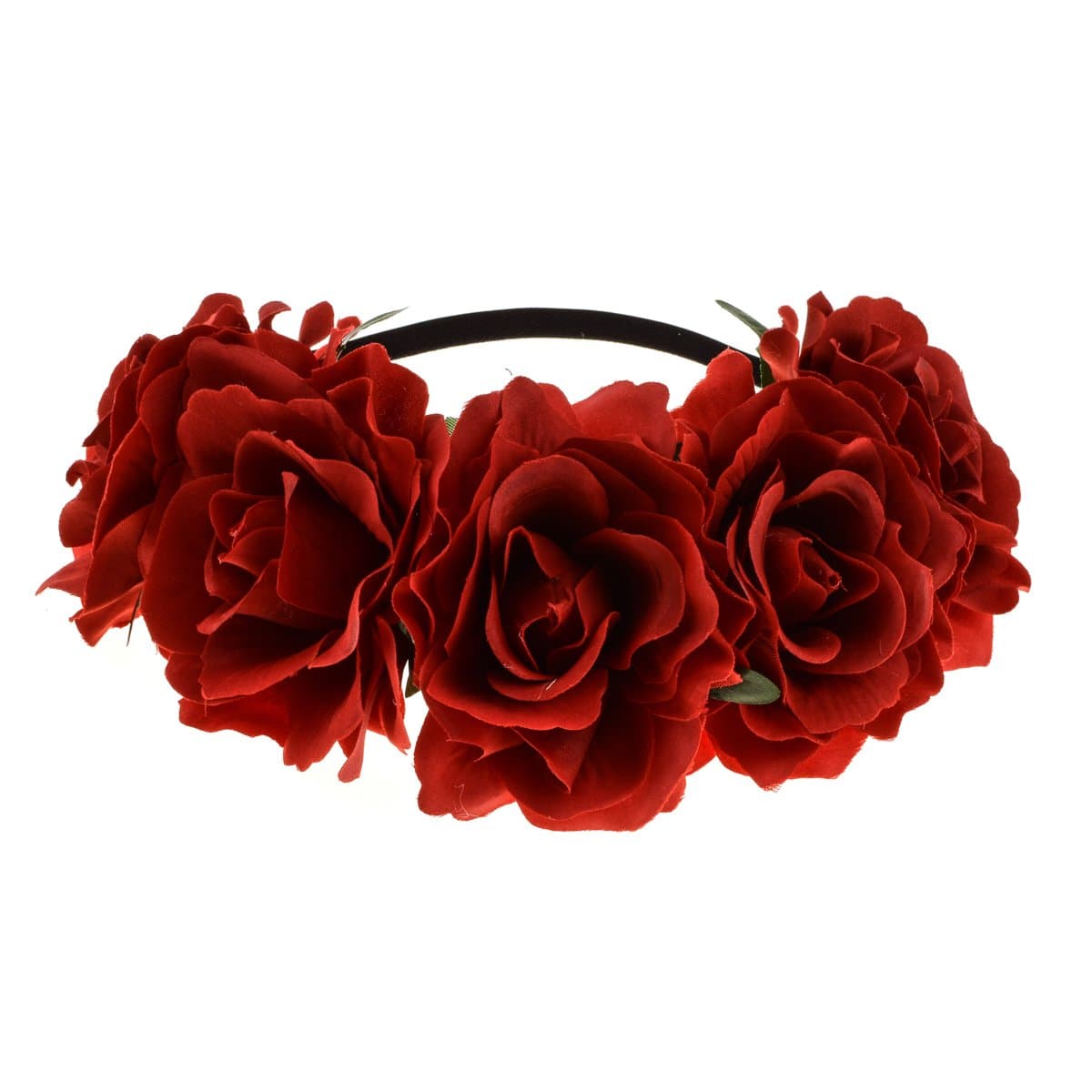 June Bloomy Rose Floral Crown Garland Flower Headband Headpiece for Wedding Festival