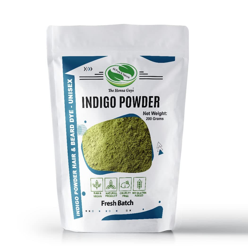 The Henna Guys INDIGO POWDER For Hair Dye/Color - (200g)