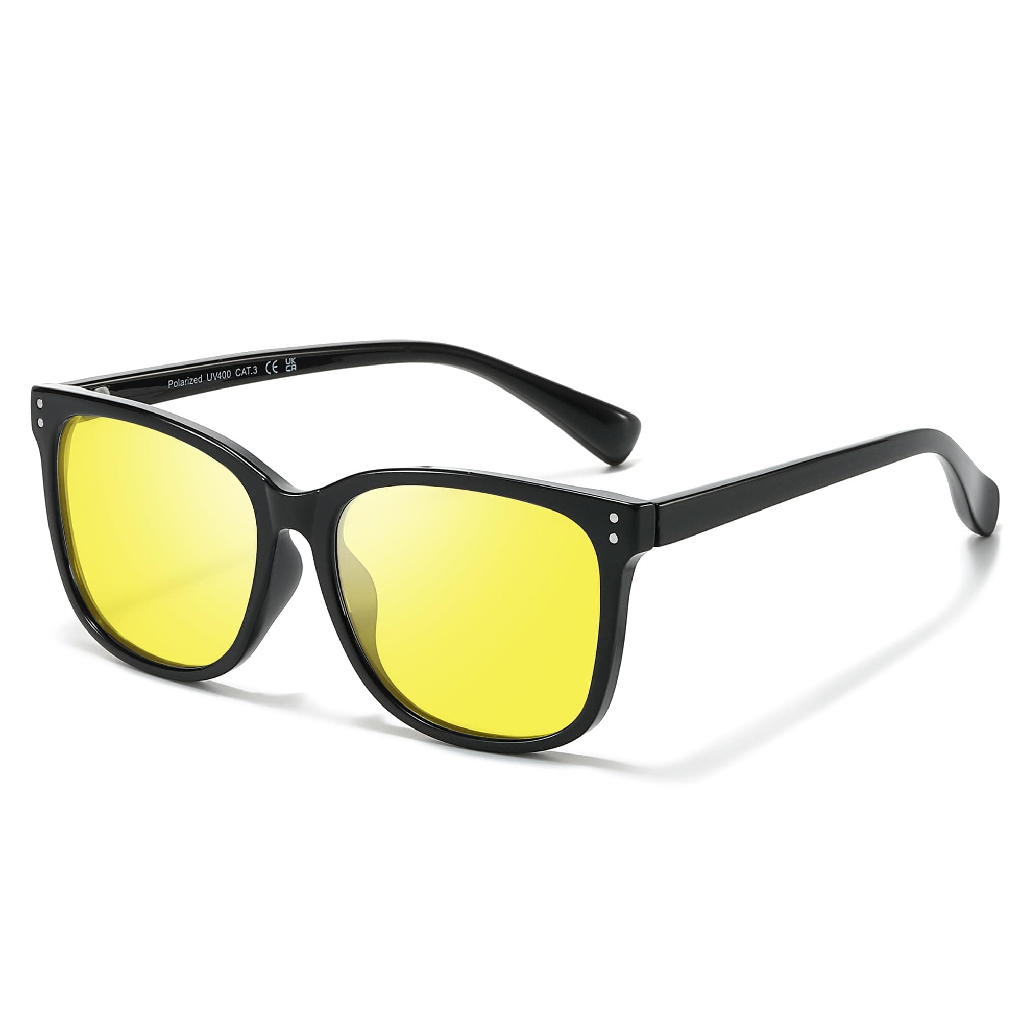 Myiaur Night Driving Glasses for Women, Anti Glare Night Vision Glasses Polarized Yellow Nighttime Glasses UV400 Protection