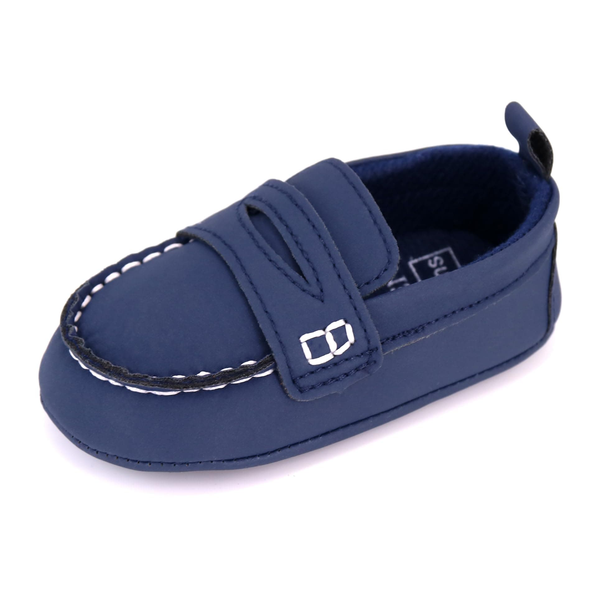LONSOEN Baby Girls Boys Loafers Prewalker Dress Crib Shoes