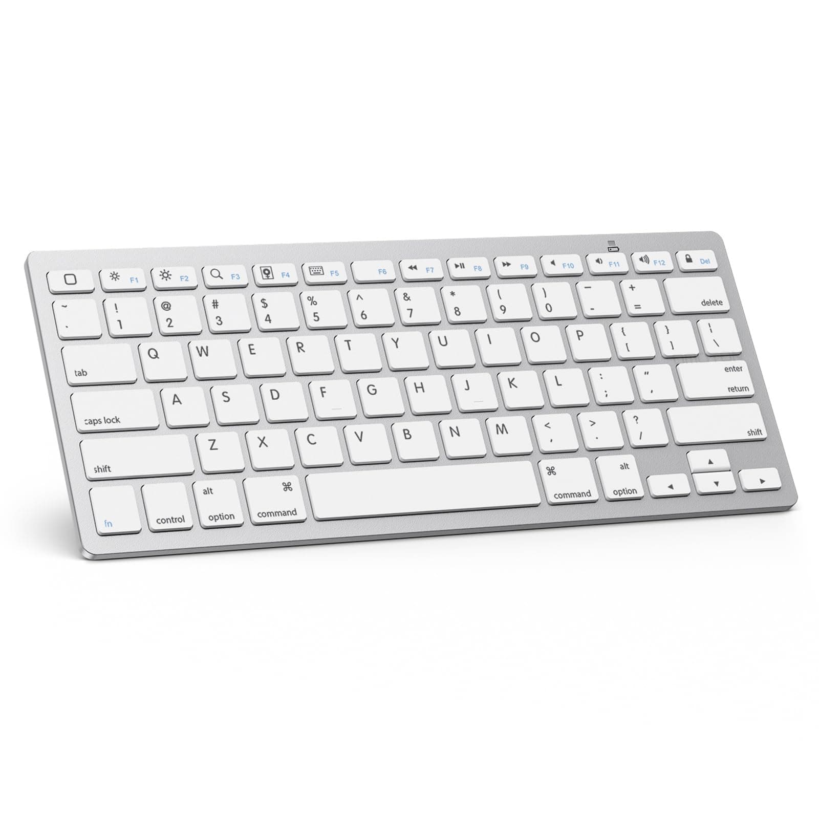 OMOTON Bluetooth Keyboard Compatible with iPad A16 11th 10th Generation, iPad 10.2 (9th/8th/7th), iPad Pro 13/12.9/11 inch, iPad Air/Mini and More iOS Devices, White