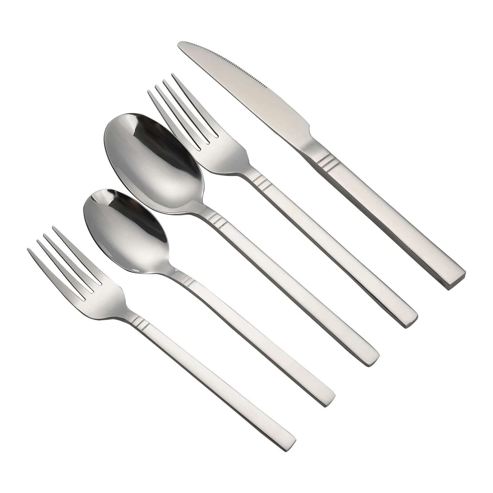 Morcte 30-Piece Stainless Steel Cutlery Flatware Set, Service for 6