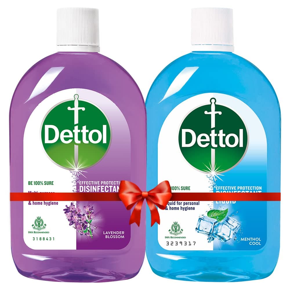 Liquid Disinfectant for Floor Cleaner, Surface Disinfection (Lime Fresh, 1L) & Liquid Disinfectant for Floor Cleaner, Surface Disinfection (Lavender Blossom, 1L)