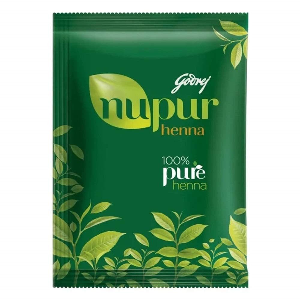 Nupur Godrej Mehendi Henna Powder 9 Herbs Blend, 120-grams(2 Pack)