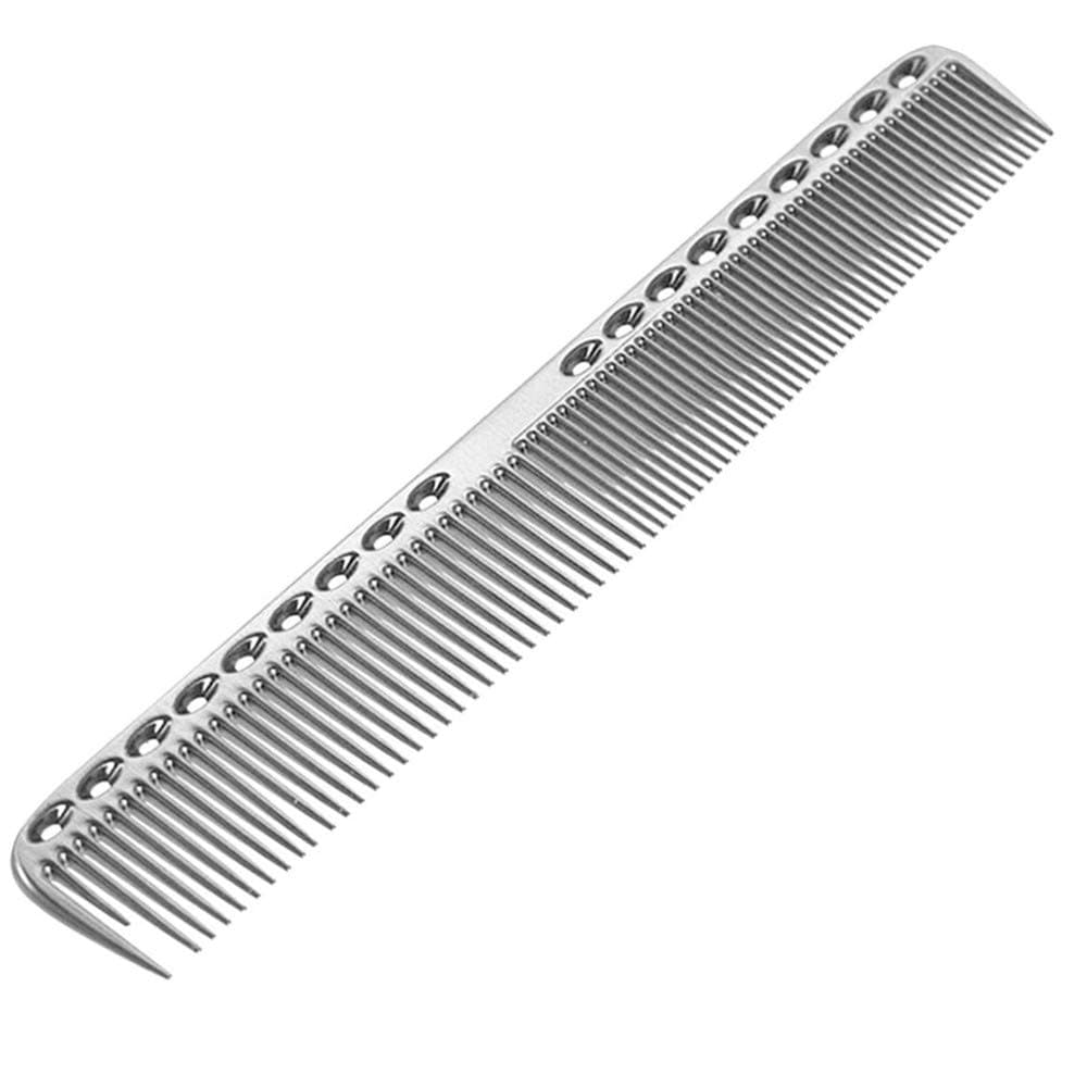 Professional Salon Barber Comb, Aluminum Metal Cutting Comb for Hair Styling