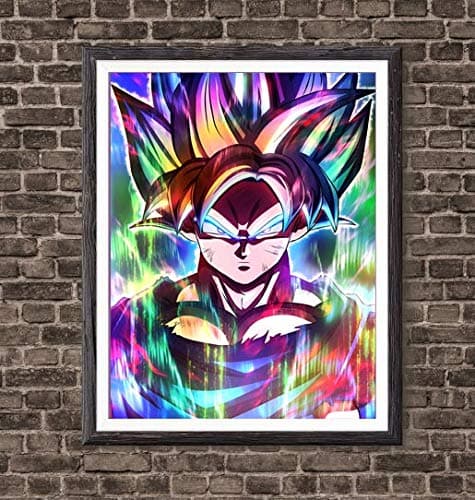 Ultra Dragon Ball Guardian Super Saiyan Goku Japanese Anime Canvas Art Print,8 x 10 Inches,No Frame