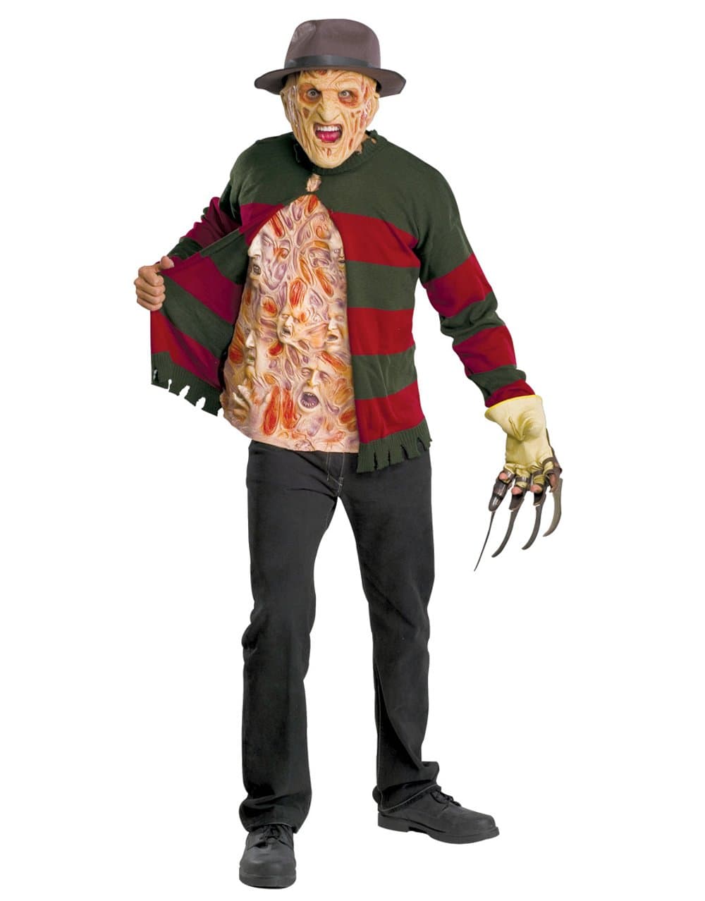 Nightmare On Elm Street Costume, Mens Freddy Krueger Chest Of Souls Costume, Standard, CHEST 44", WAIST 30 - 34"