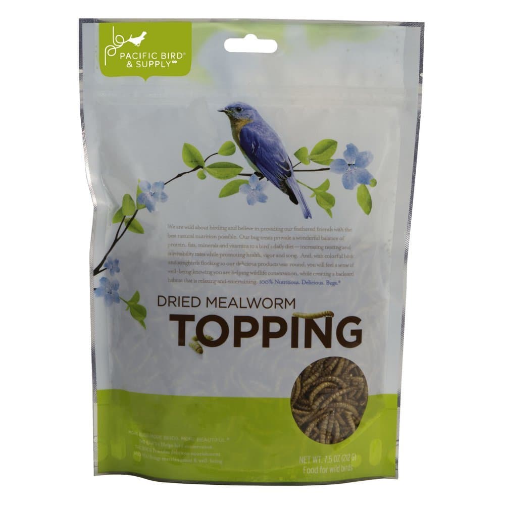 PureBirdDried Mealworm Topping For Wild Birds, 3.53-Ounce