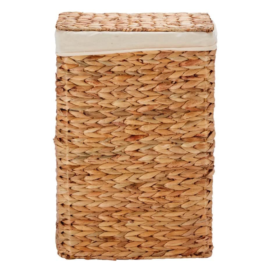 Wovenhill | Medium Milton Rattan Hamper | Handmade Laundry Basket | Natural | W45 x D35 x H65cm