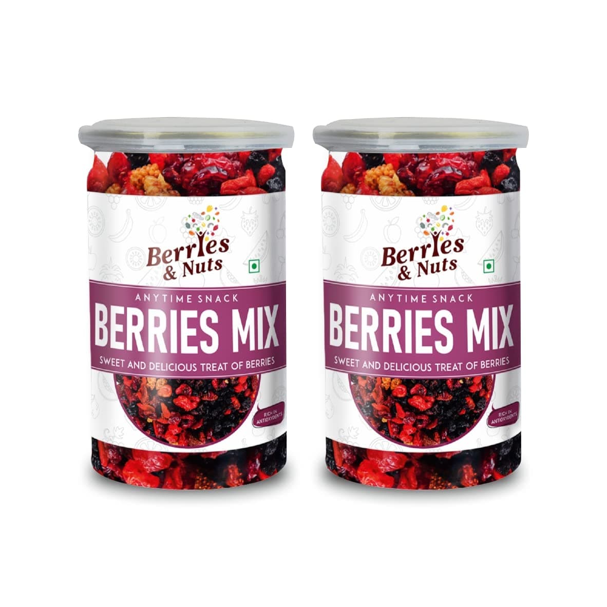 Berries And Nuts International Super Berries Mix | High in Antioxidants | Dried Cranberries, Blueberries, Gojiberries, Raspberries, Blackberries, Strawberries | 400 Grams