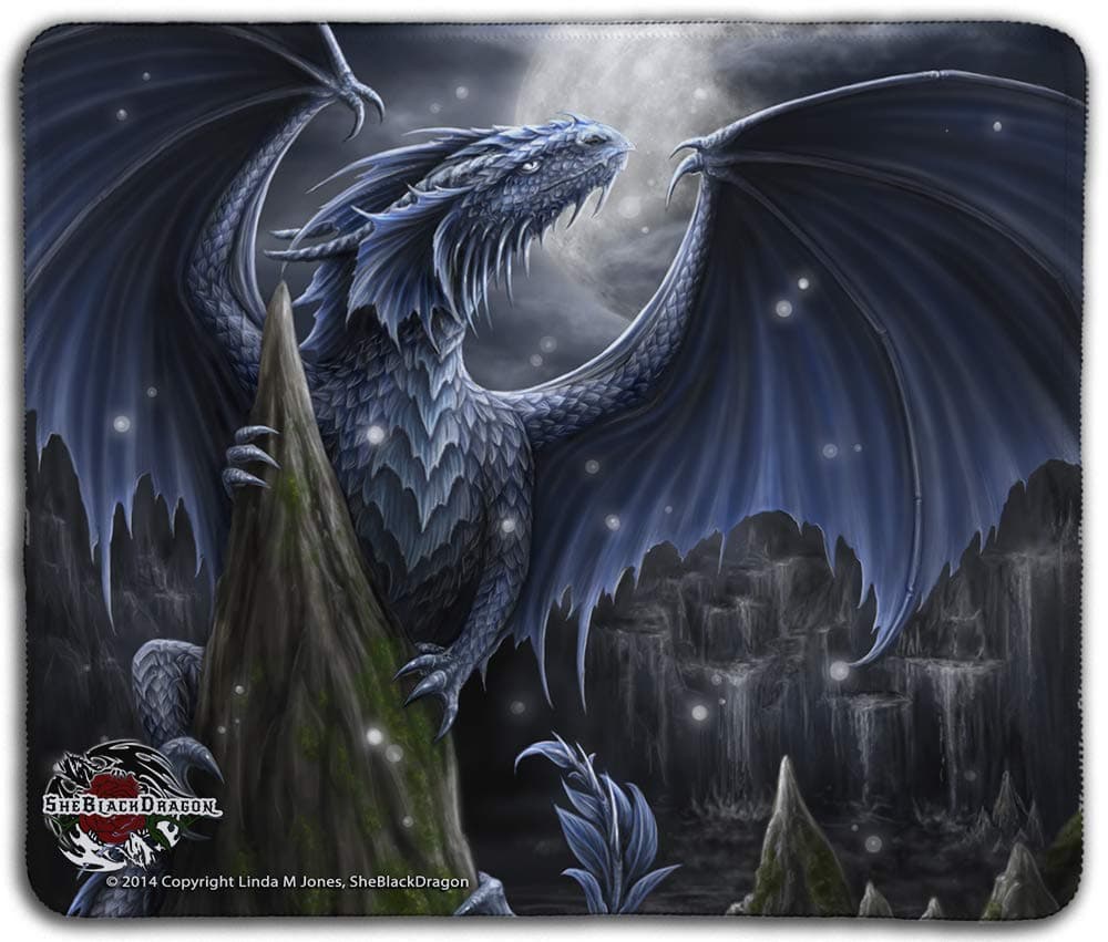 Blue Moon Dragon PC – Gaming Mouse Pad 13x11” (13+)