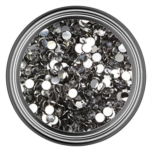 Gray Resin Rhinestones in 2mm 3mm 4mm 5mm 6mm for Flatback Nail Art Cabochon Diy Decoration and Craft (3MM - 1000 Pieces) by PixelPiece