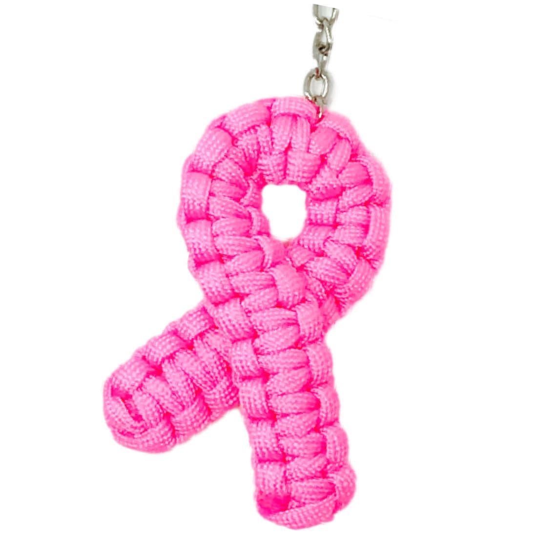 Breast Cancer Pink Power Rope Keychain