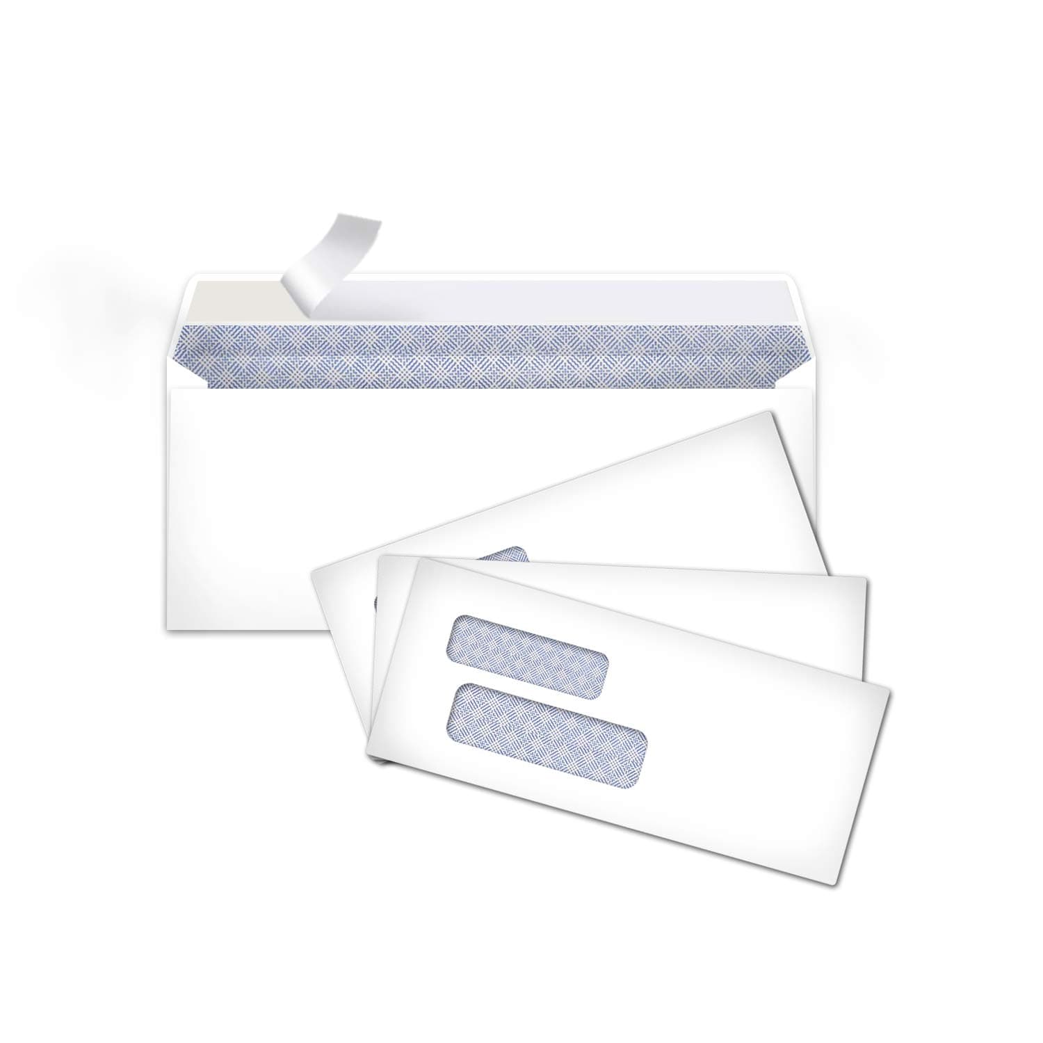 Amazon Basics #9 Security Tinted Double Window Envelopes for Invoices and Documents, Self-Seal, 3-7/8" x 8-7/8", White, 500-Pack
