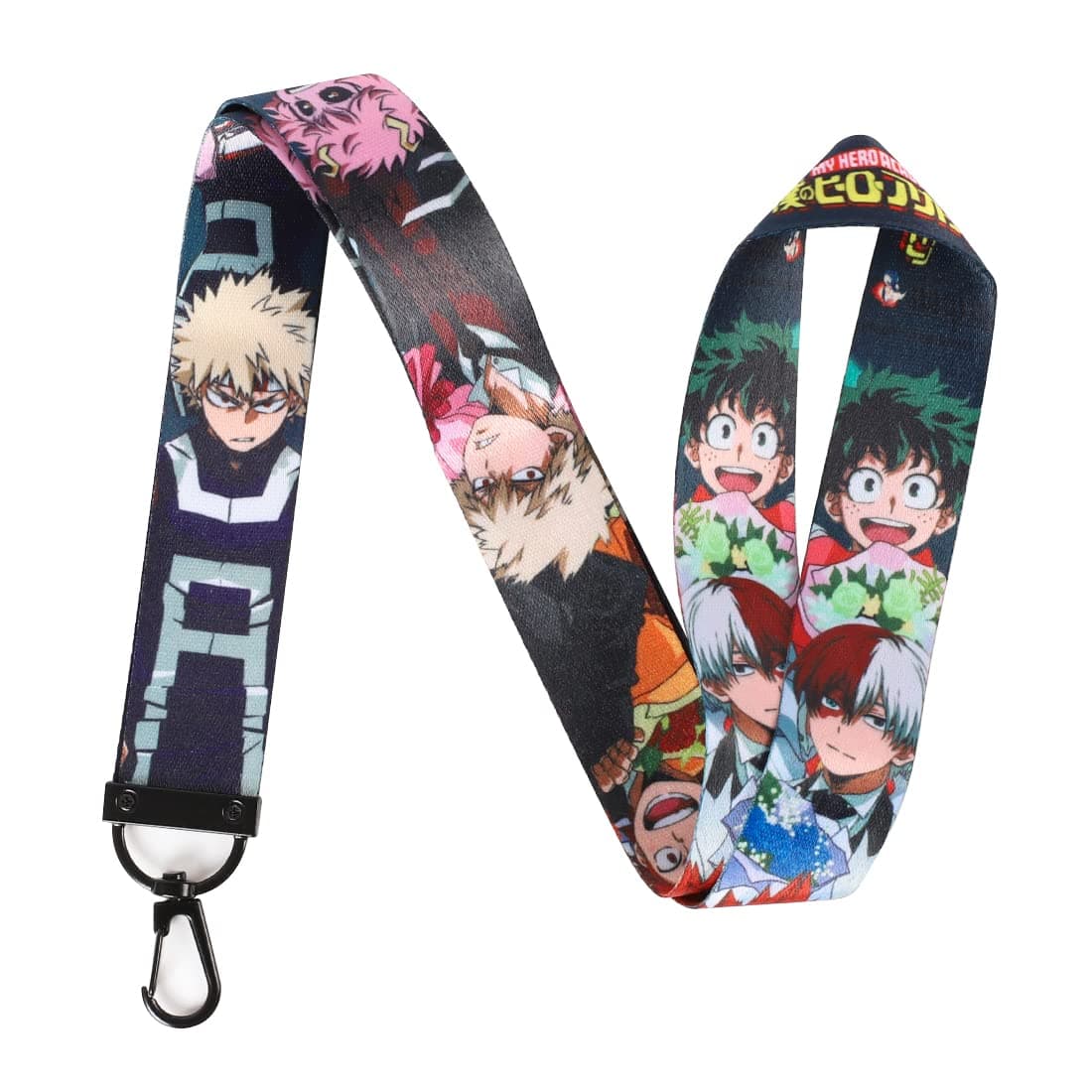 Academia Lanyard Japanese Anime My Hero Neck Lanyard Keychain ID Holder Badge Mobile Phone Strap