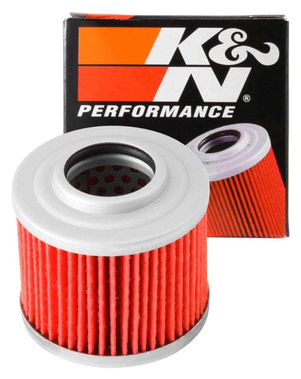 K&N Motorcycle Oil Filter: High Performance, Premium, Designed to be used with Synthetic or Conventional Oils: Fits Select BMW, Aprilia, Jawa Vehicles, KN-151, red