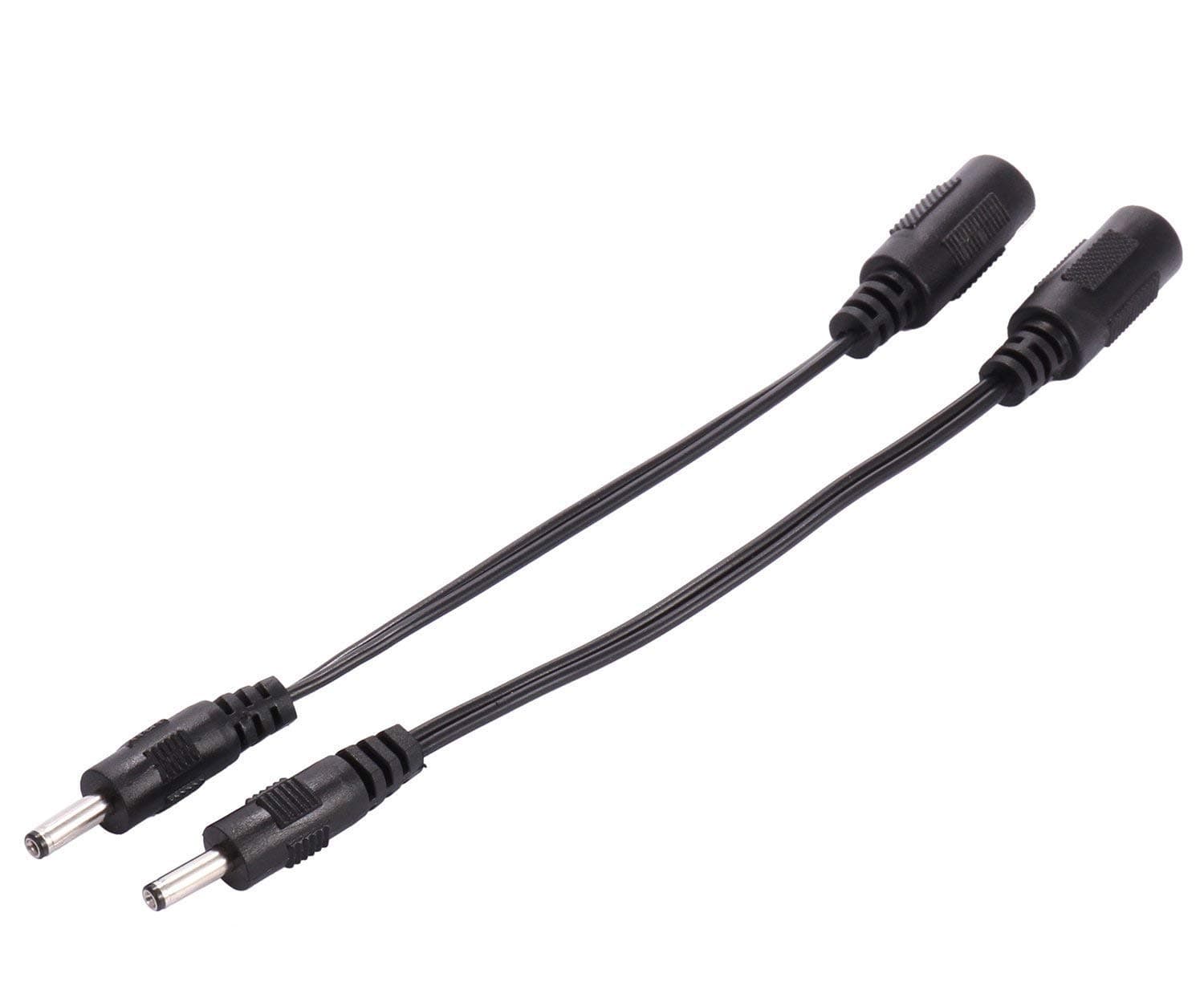 5.5mm x 2.1mm Female to 3.5mm x 1.35mm Male Plug Socket DC Power Adapter Cable 2pcs