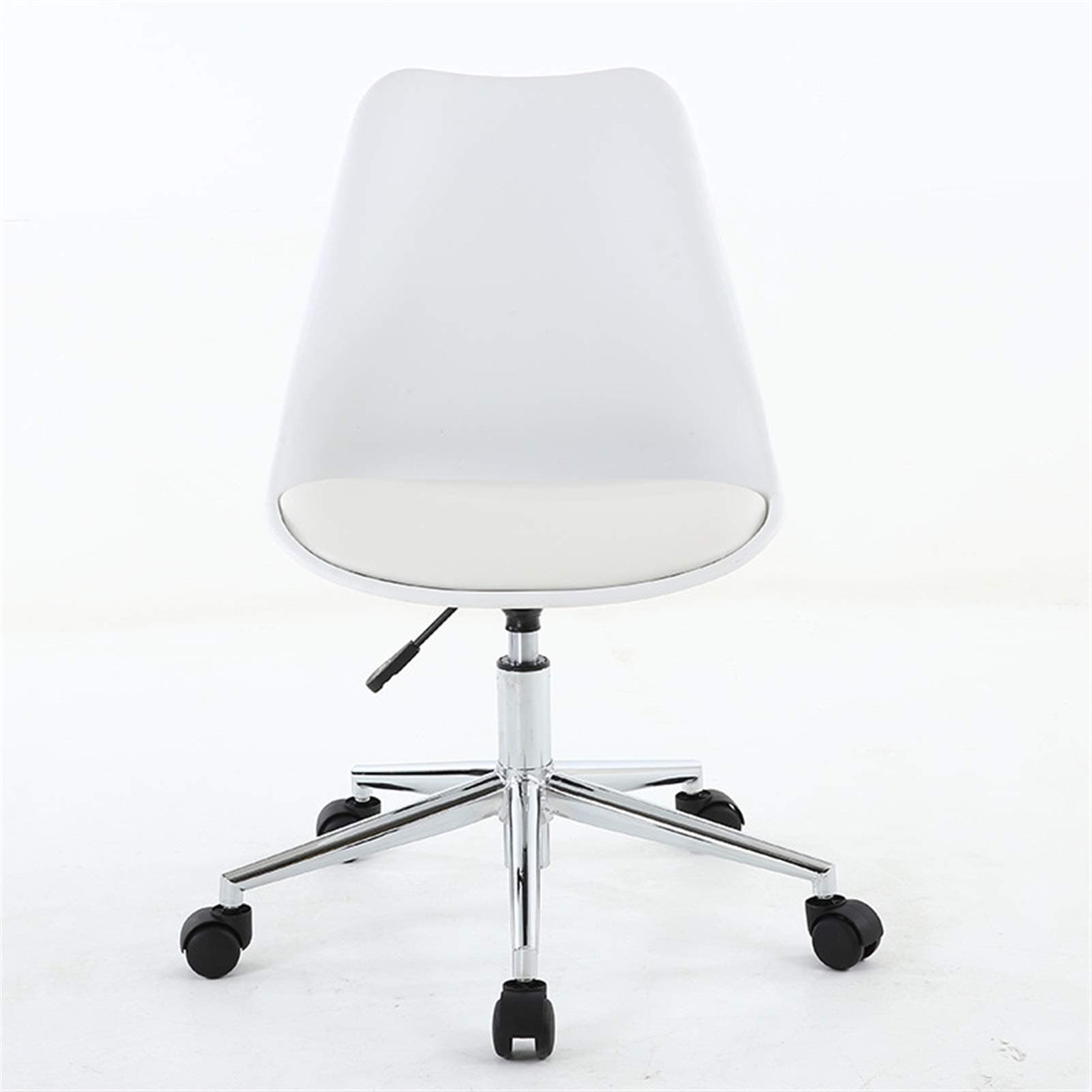 SMLZV Office Chairs PU Leather Round Rolling Stool Boss Office Products Work Medical Task Chair Task Chair without Arms,white