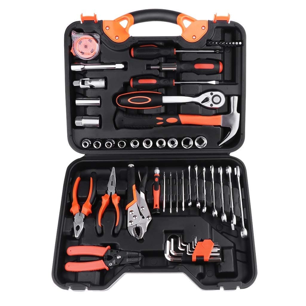 Miulika 55 piece Socket Wrench Set Car Auto Repair Tool Kit Mechanics Tools Household Kit with Storage Case for Car Vehicle Home Maintenance DIY